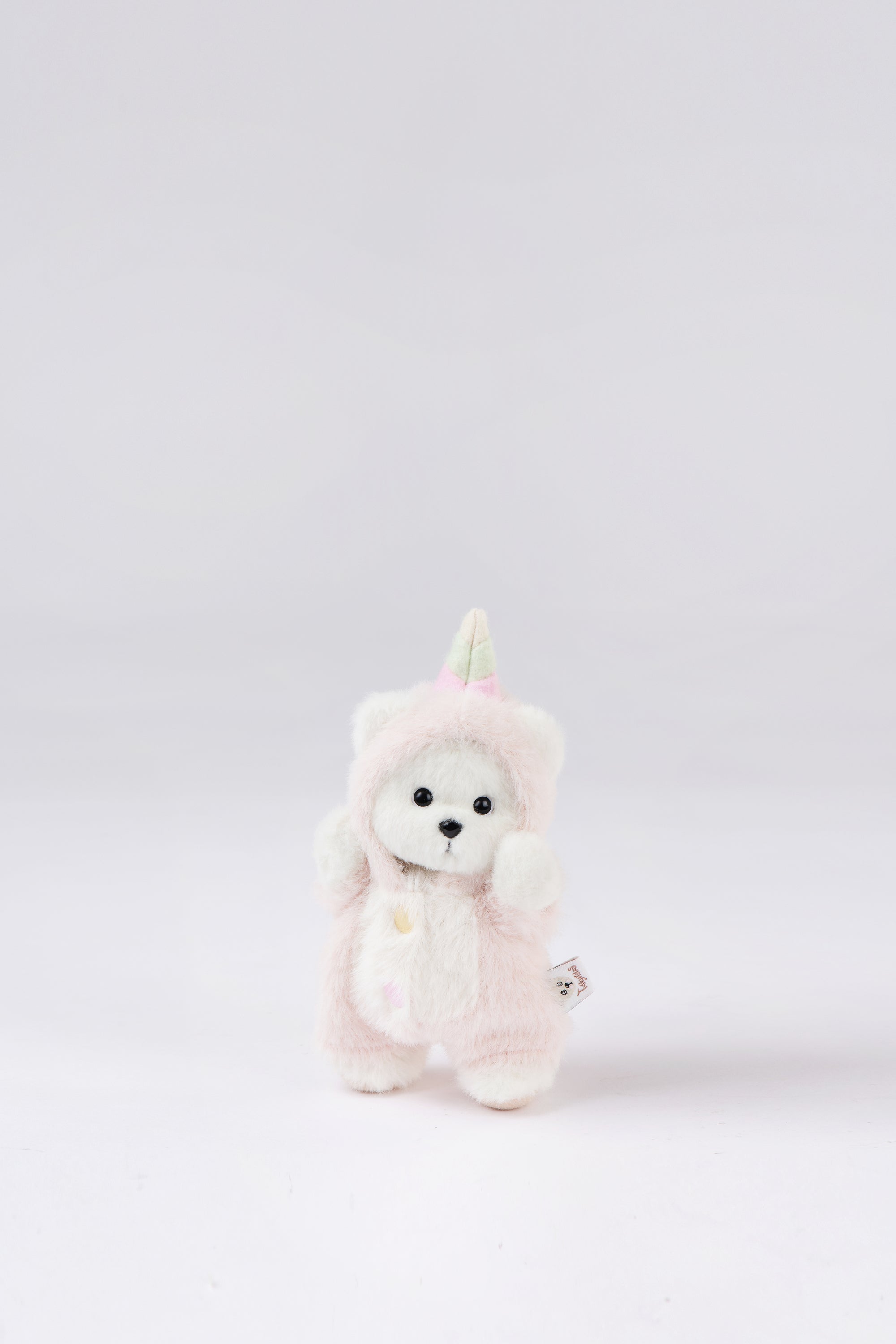 Lina Bear Pink Unicorn with Keychain - White (15cm)
