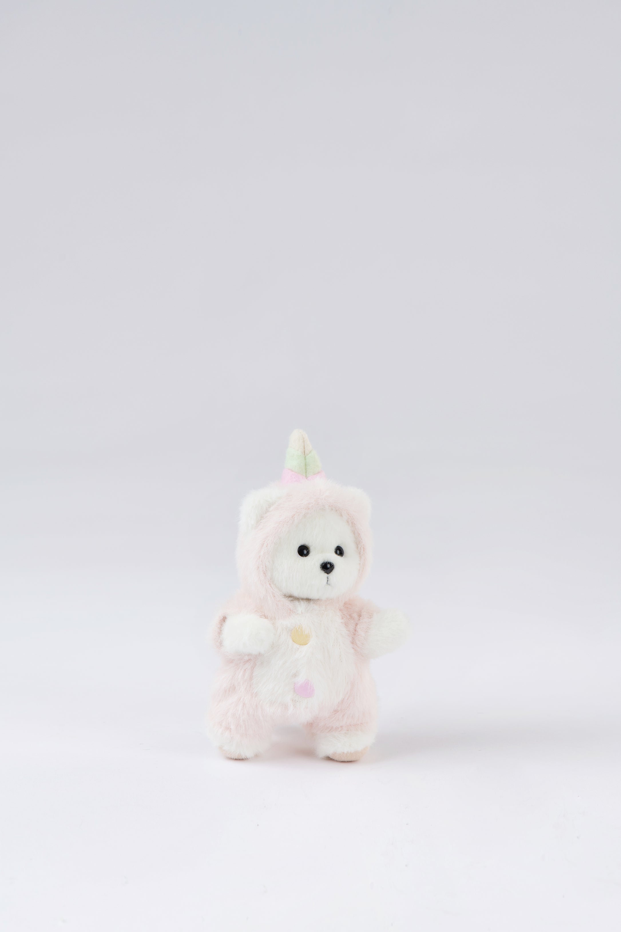 Lina Bear Pink Unicorn with Keychain - White (15cm)