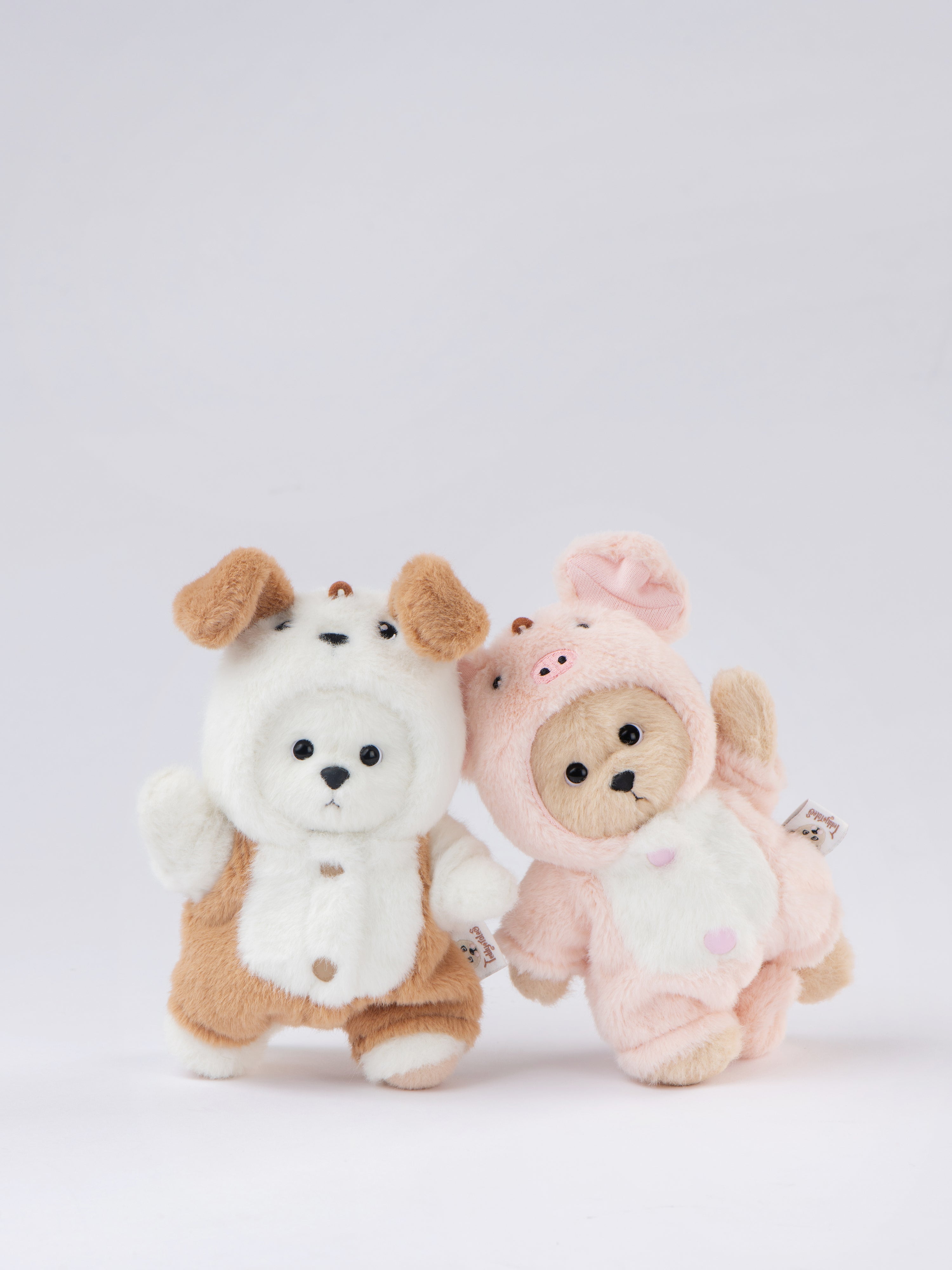 Lina Bear Puppy Suit with Keychain - White (15cm)