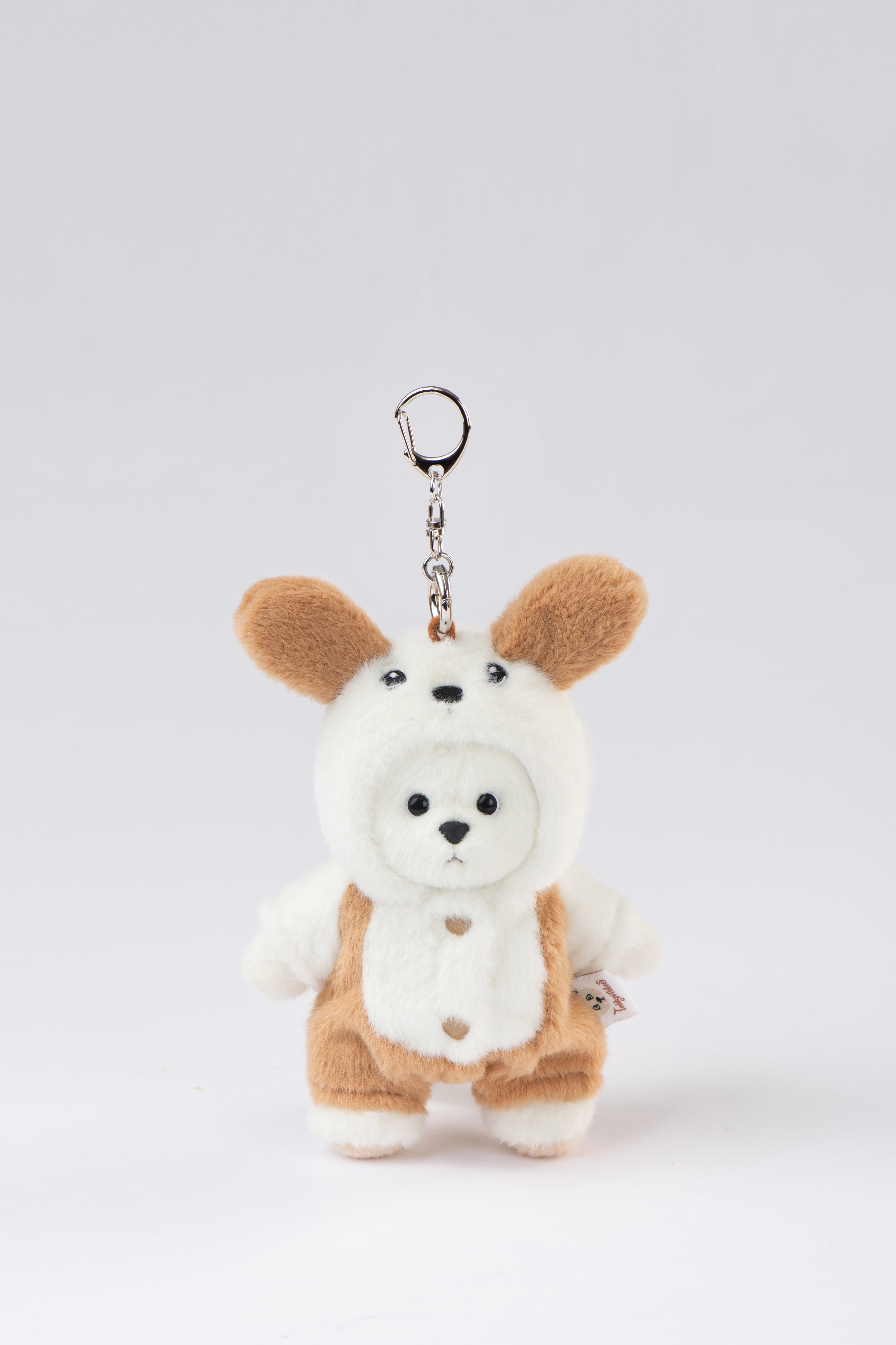 Lina Bear Puppy Suit with Keychain - White (15cm)