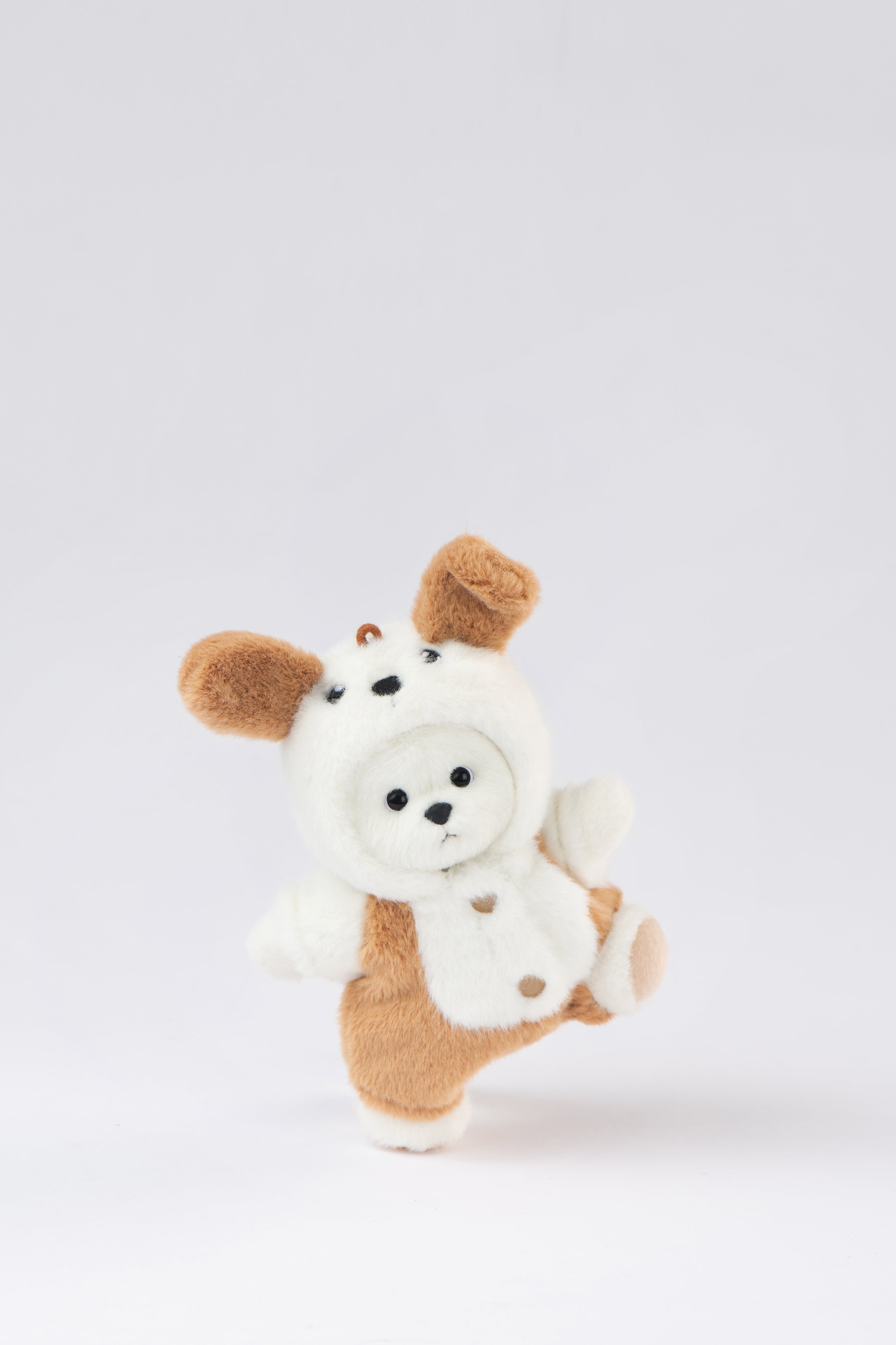 Lina Bear Puppy Suit with Keychain - White (15cm)