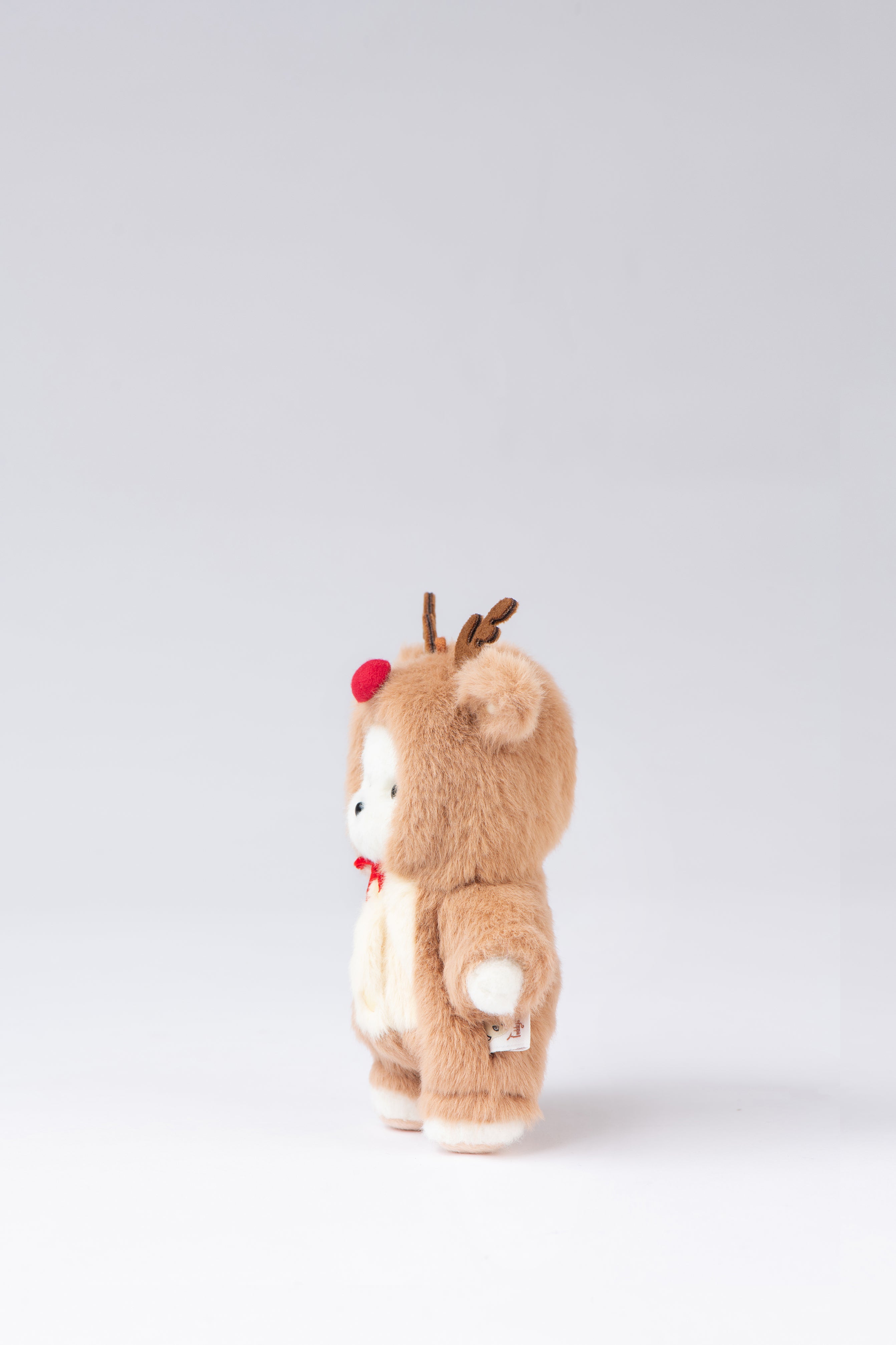 Lina Bear Reindeer with Keychain - White (15cm)