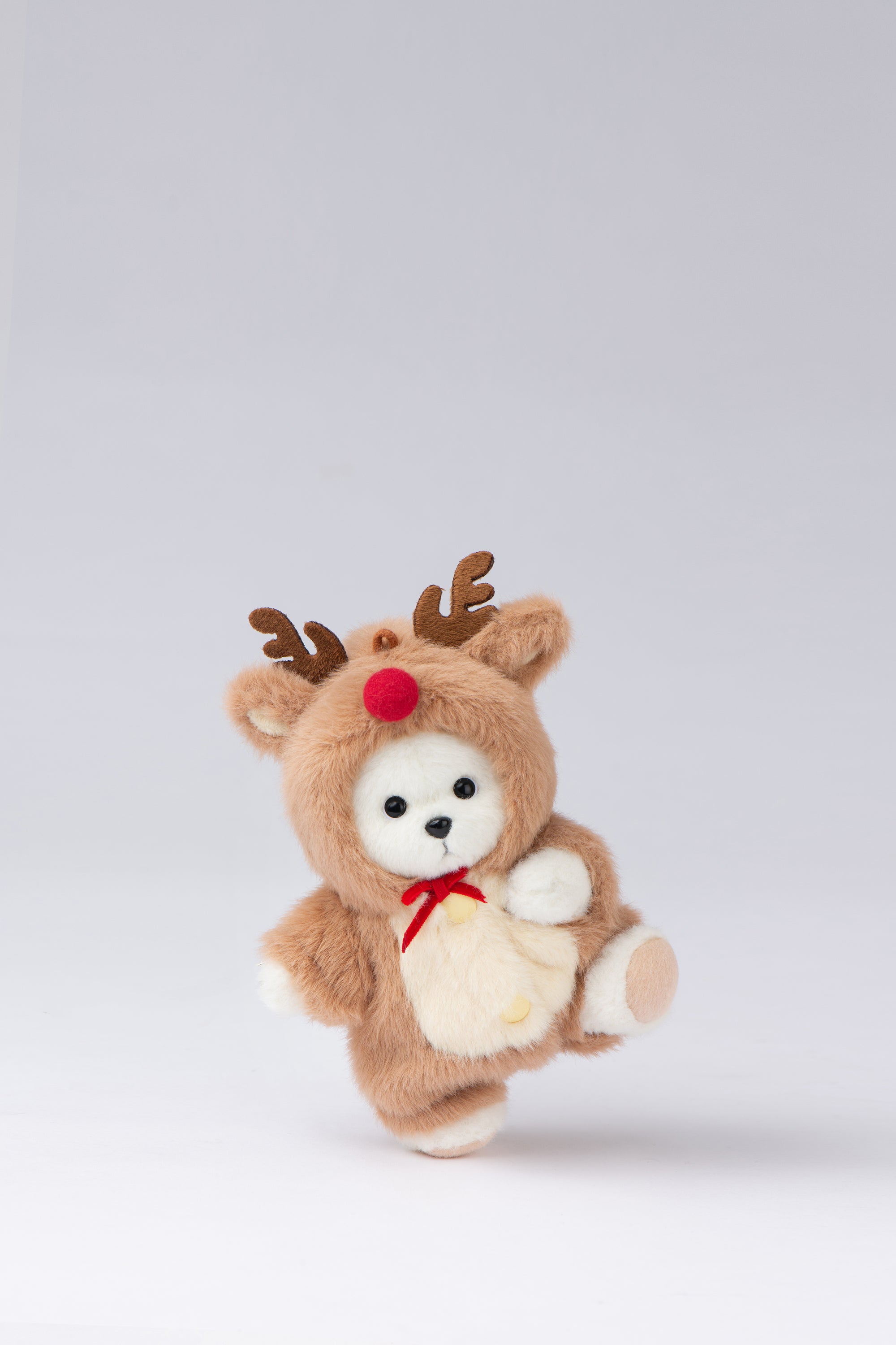 Lina Bear Reindeer with Keychain - White (15cm)