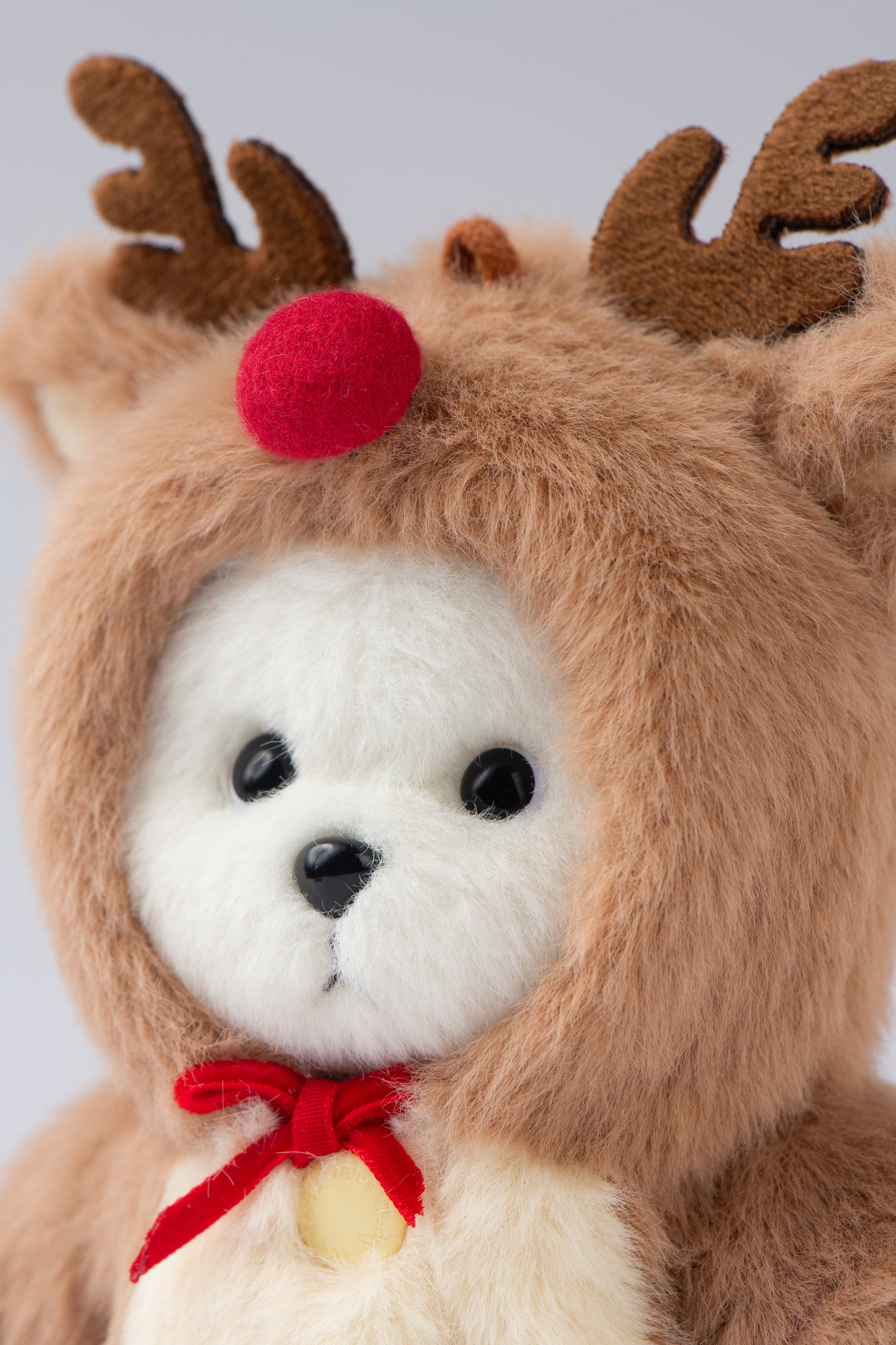 Lina Bear Reindeer with Keychain - White (15cm)