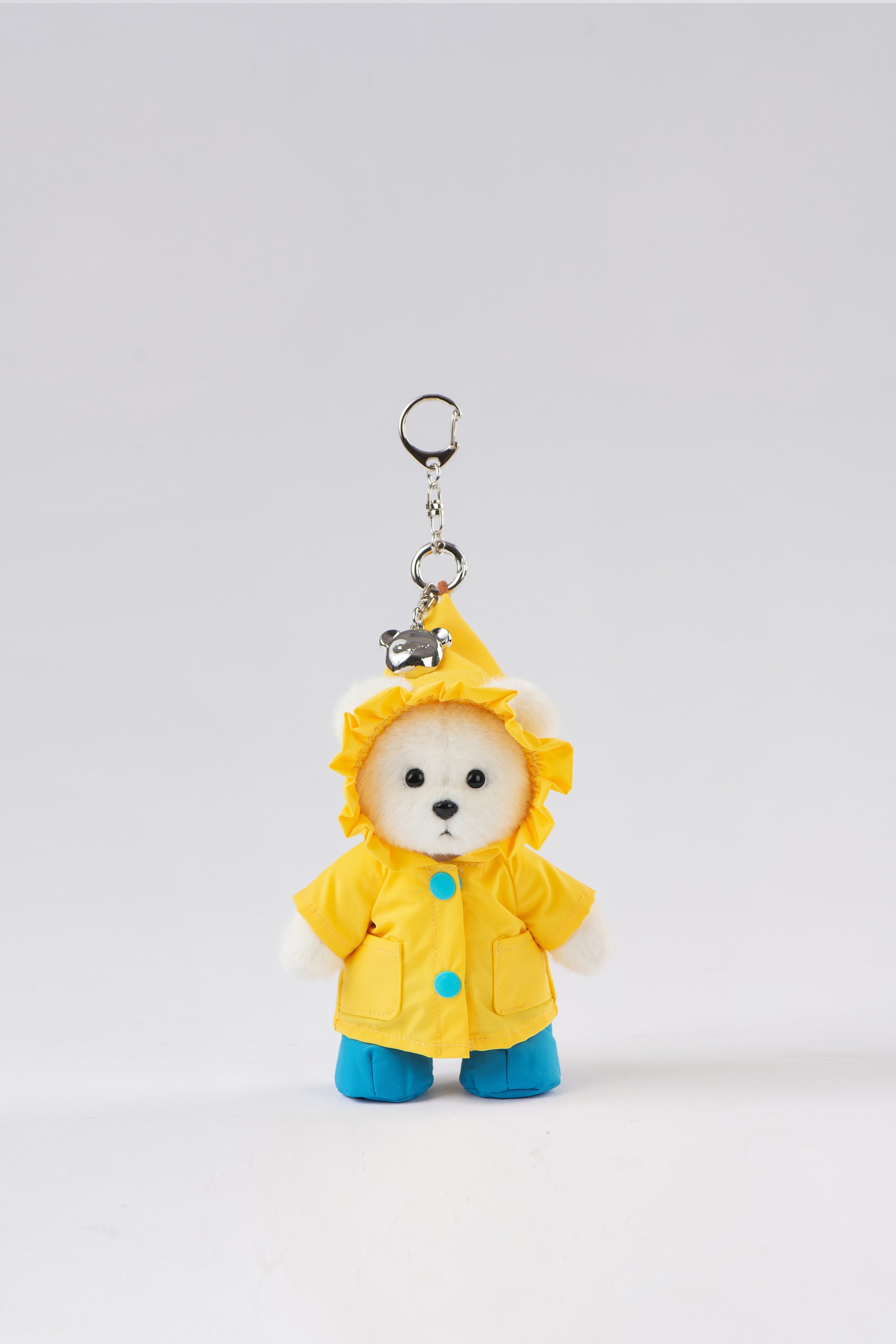 Lina Bear Yellow Raincoat with Keychain - White (15cm)