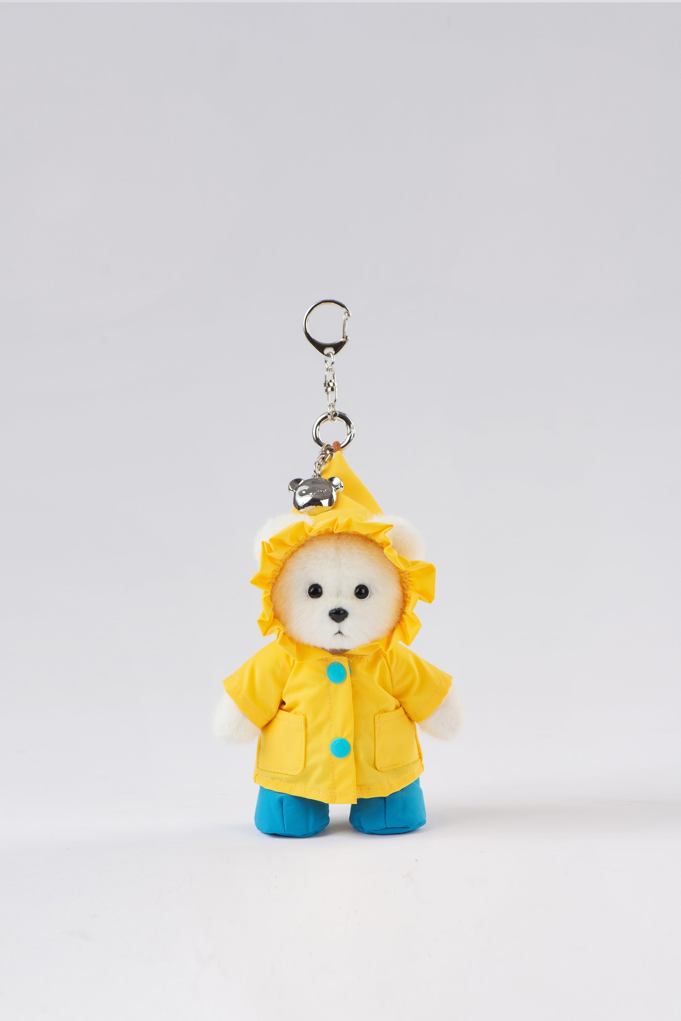 Lina Bear Yellow Raincoat with Keychain - White (15cm)