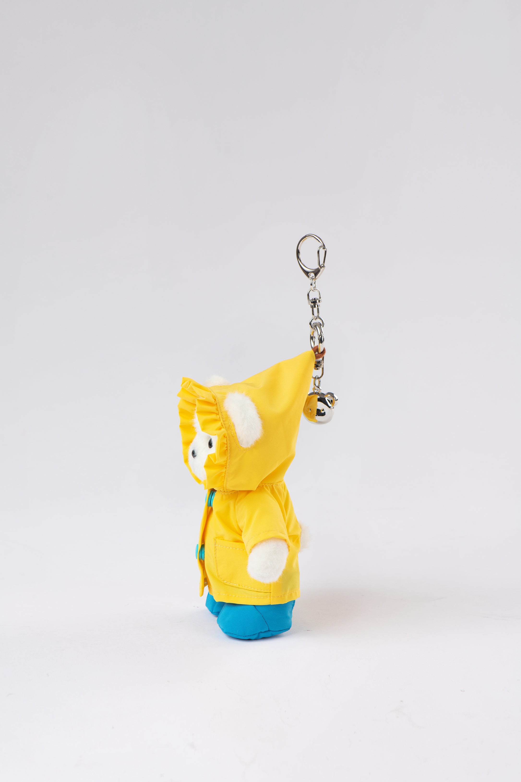 Lina Bear Yellow Raincoat with Keychain - White (15cm)