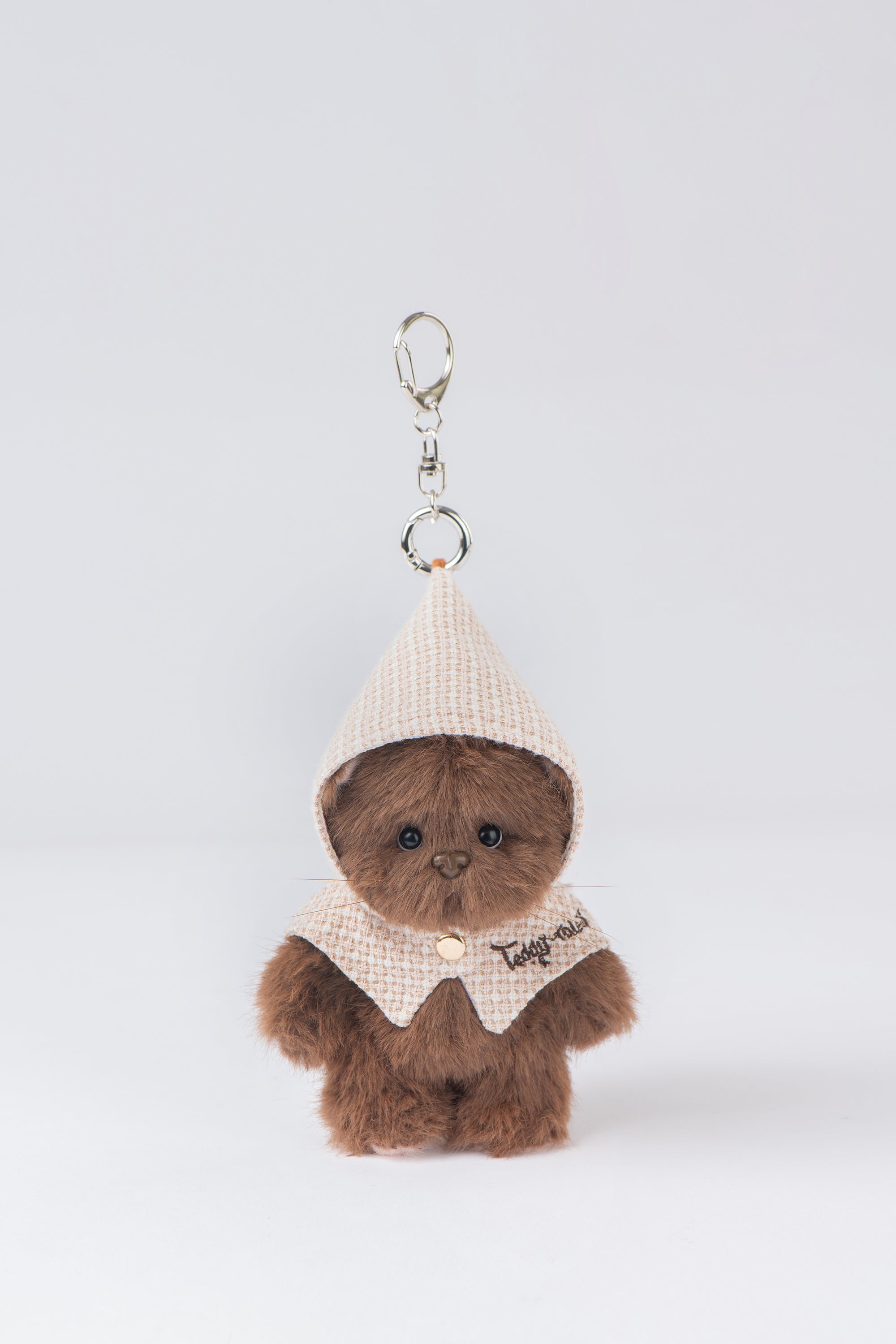 Lina Meow Khaki Cloak with Keychain - Tiramisu Brown (12cm)