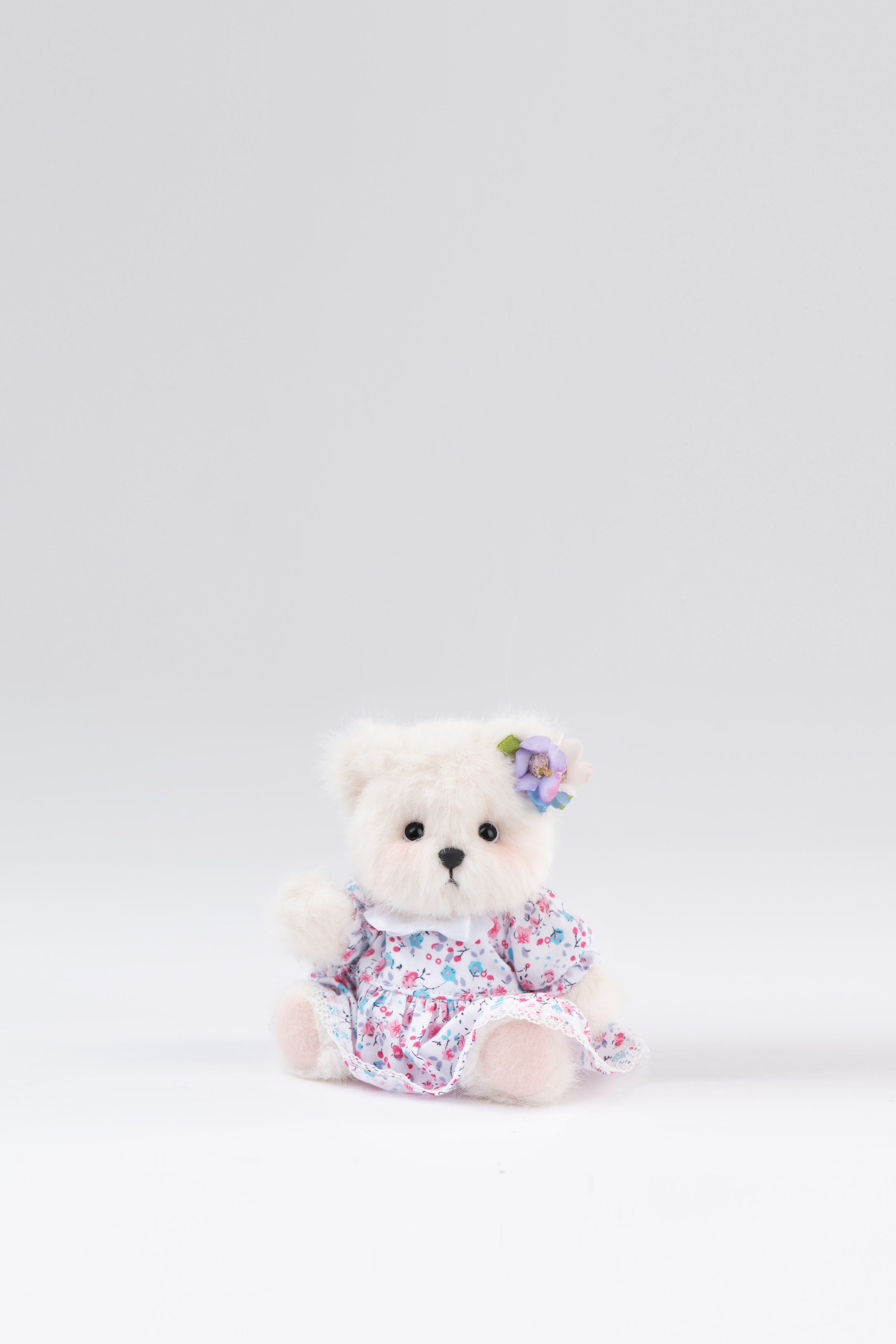 Lina Bear Nezabudka Forget-Me-Not with Leather Strap (15cm)