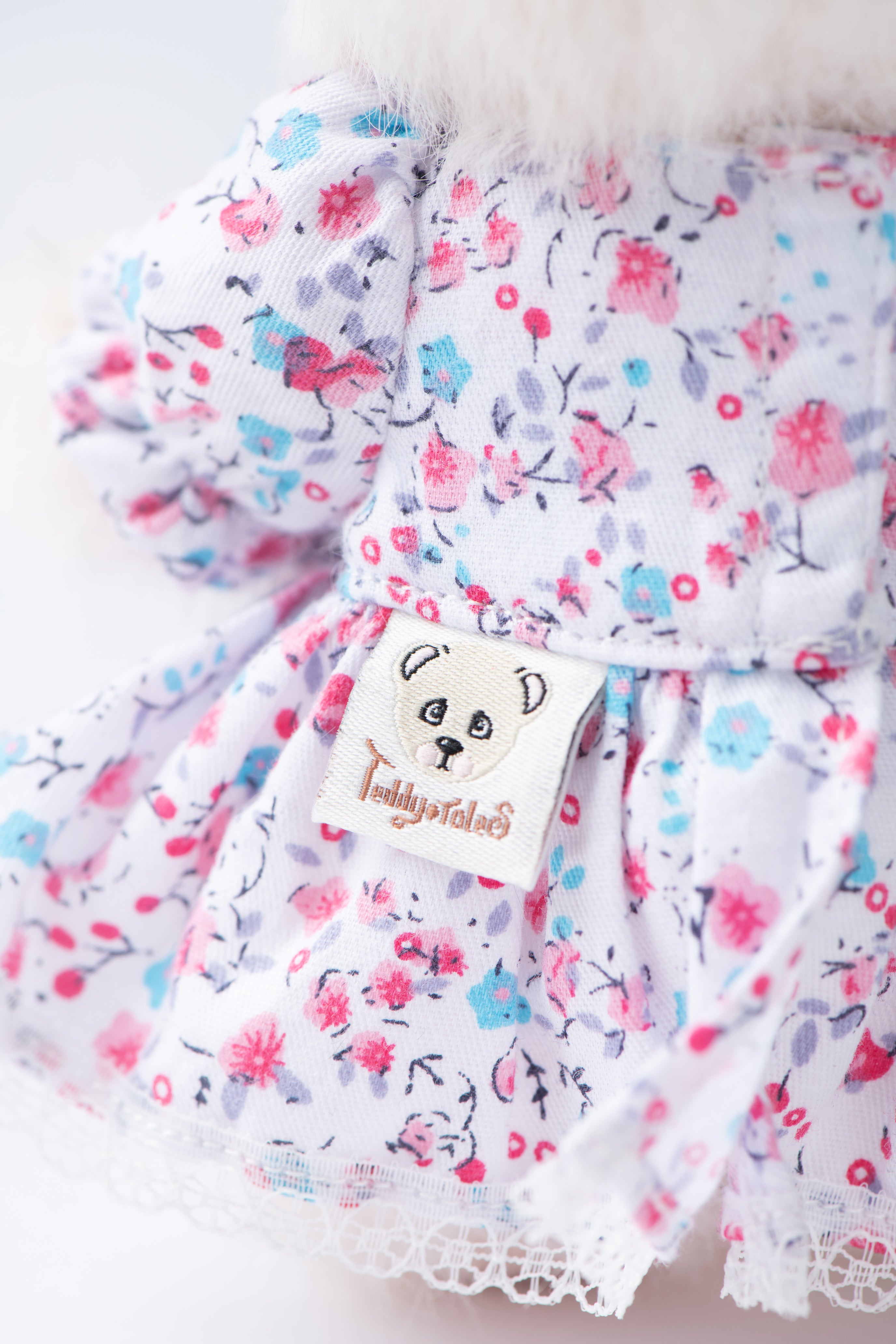 Lina Bear Nezabudka Forget-Me-Not with Leather Strap (15cm)