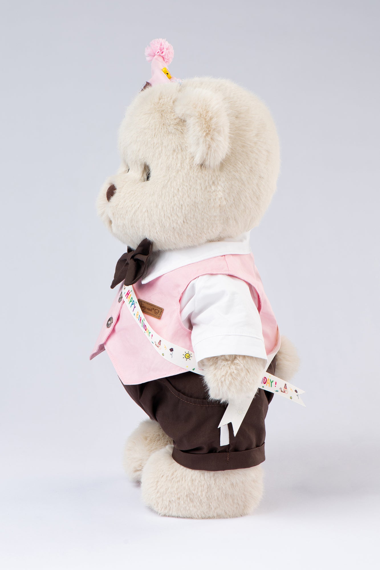 Lina Bear Happy Birthday Couple - Almond (38cm)