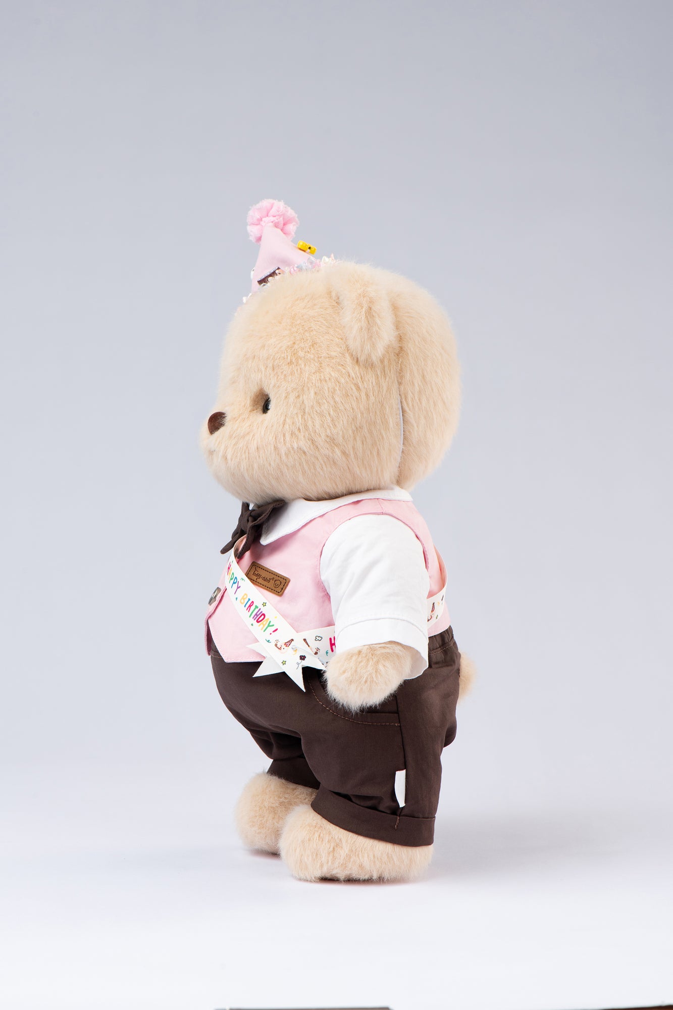 Lina Bear Happy Birthday Couple - Milk Tea (30cm)