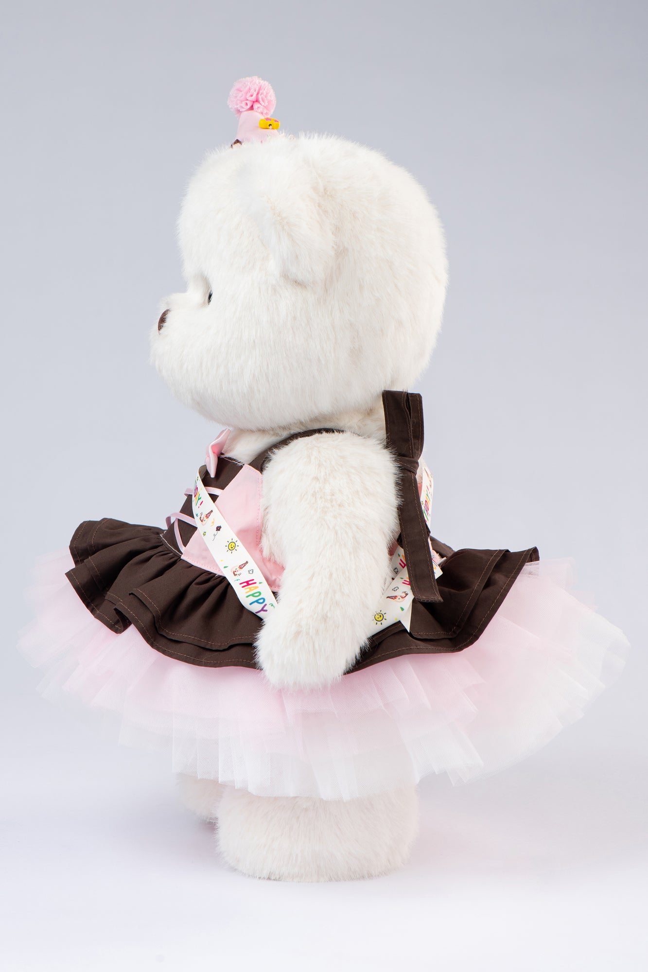 Lina Bear Happy Birthday Couple - White (38cm)