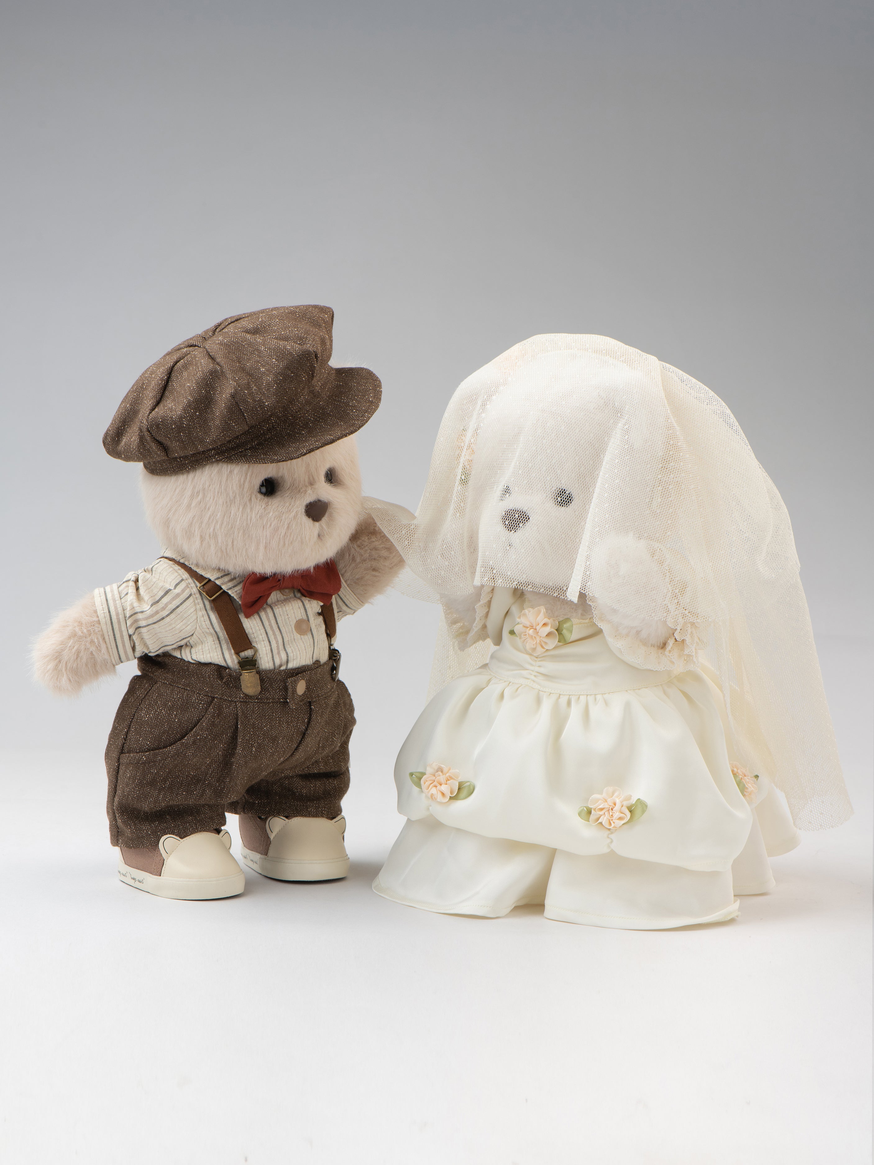 Lina Bear Love Letter Couple Bride - White (30cm) 