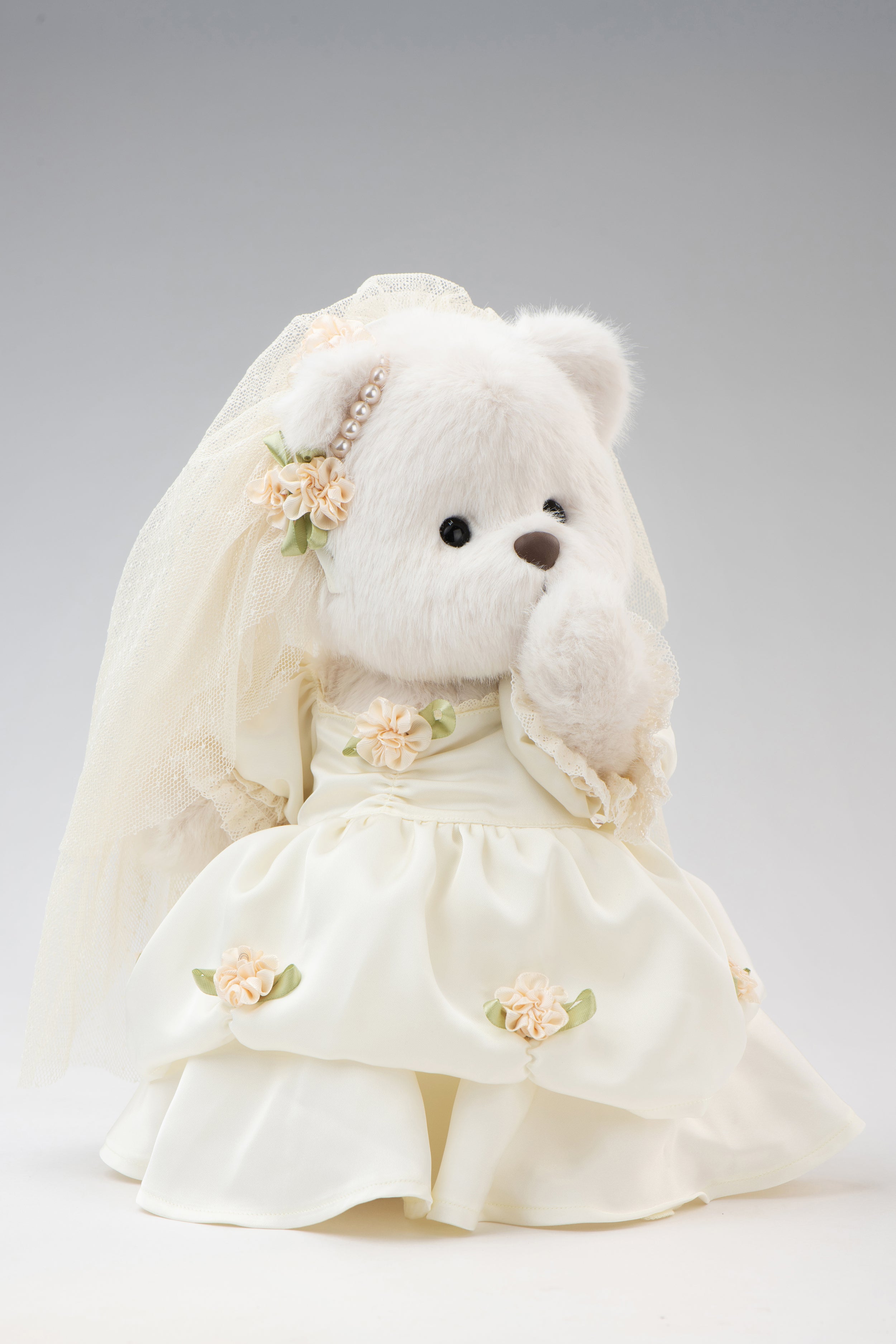 Lina Bear Love Letter Couple Bride - White (30cm) 