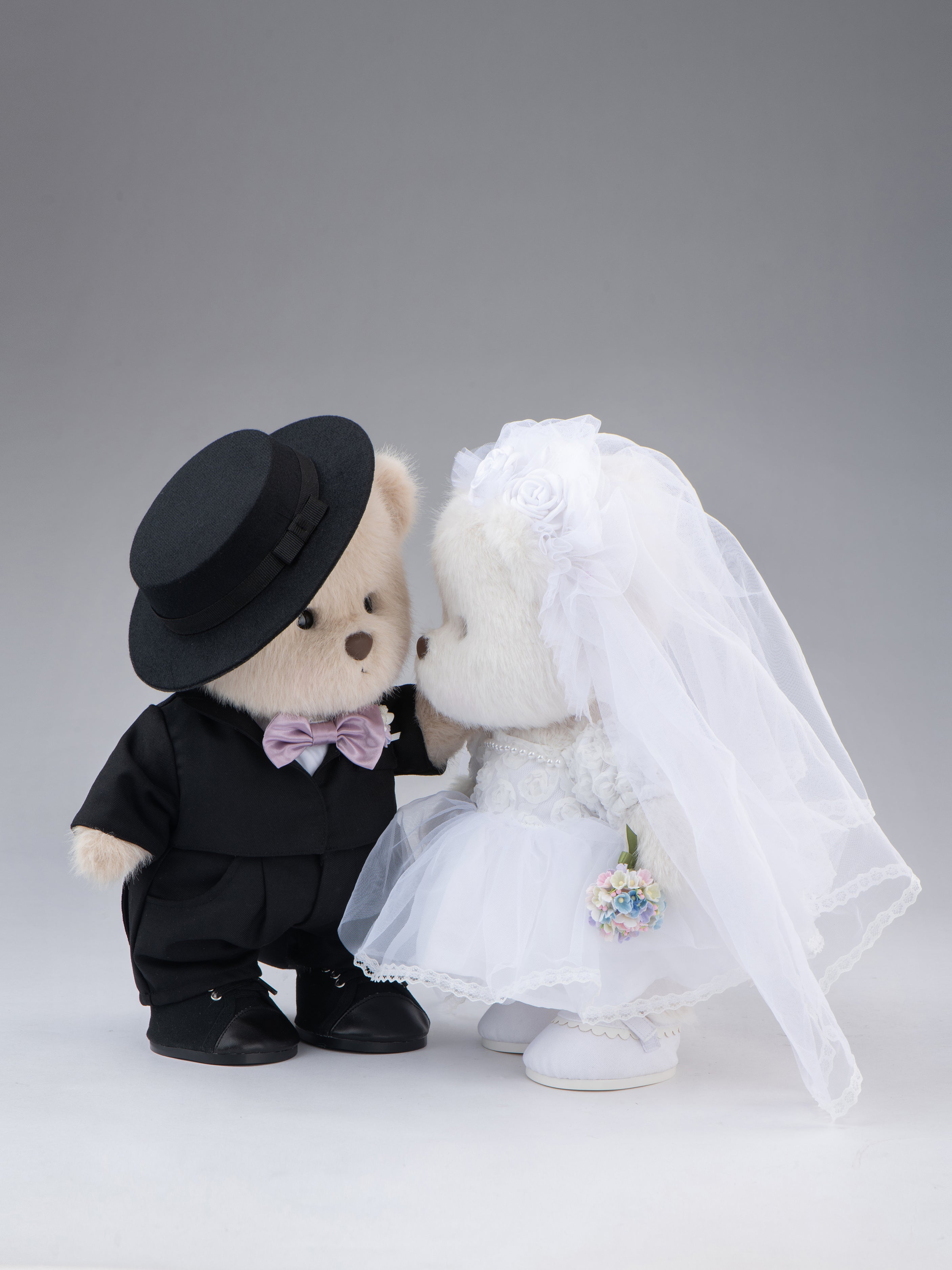 Lina Bear Romantic Couple Bridegroom - Milk Tea (30cm)
