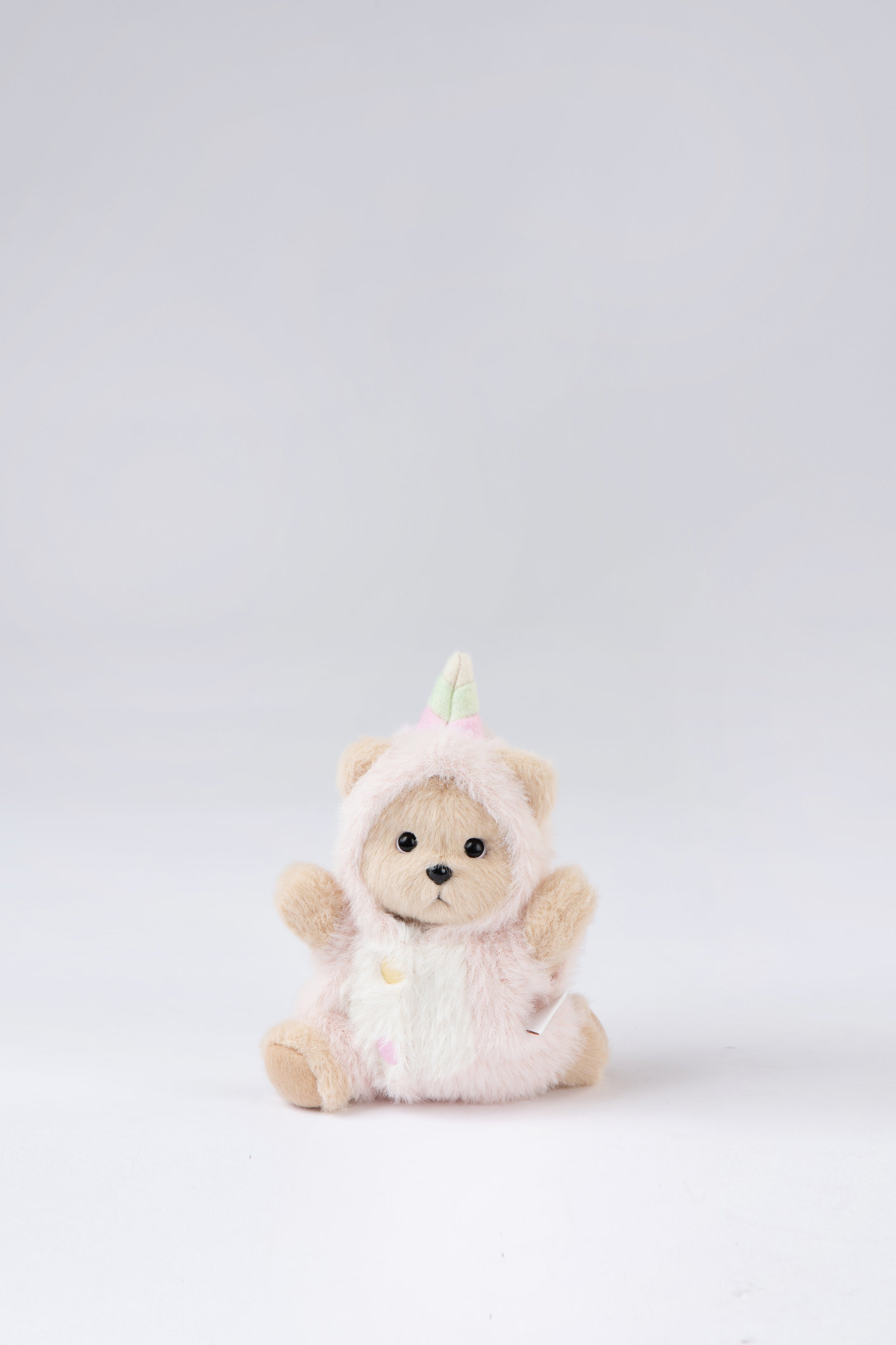 Lina Bear Pink Unicorn with Keychain - Milk Tea (15cm)