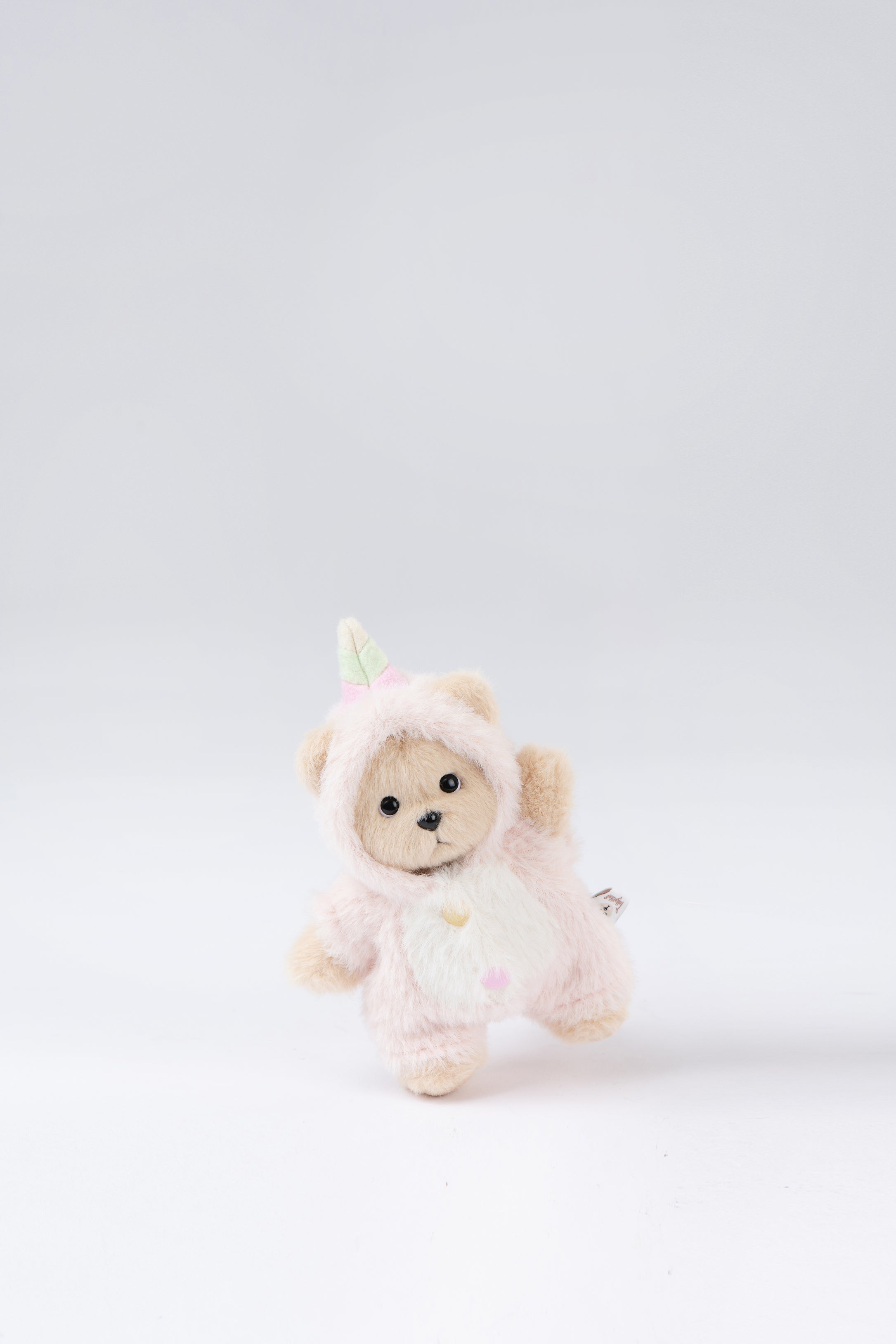 Lina Bear Pink Unicorn with Keychain - Milk Tea (15cm)