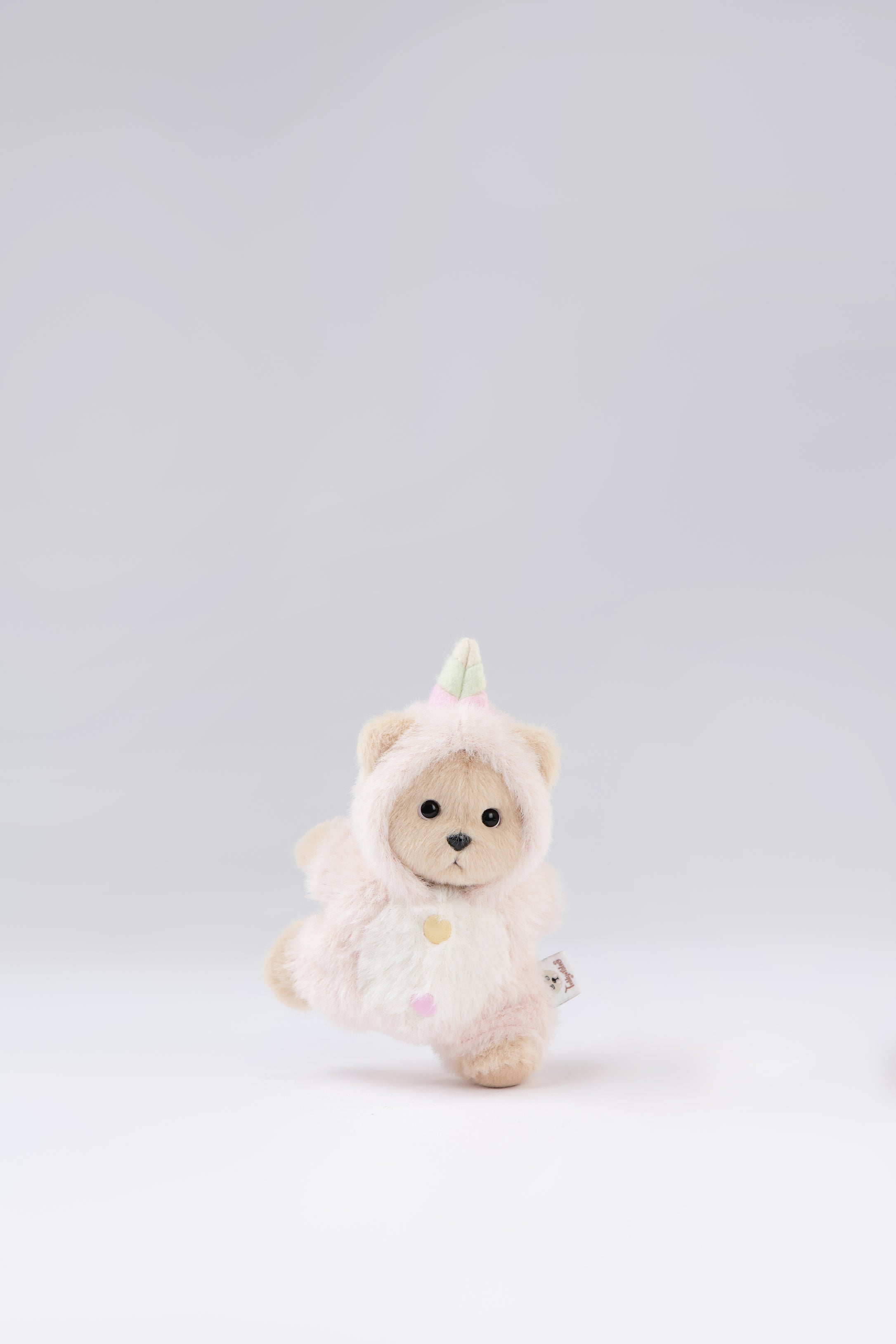 Lina Bear Pink Unicorn with Keychain - Milk Tea (15cm)