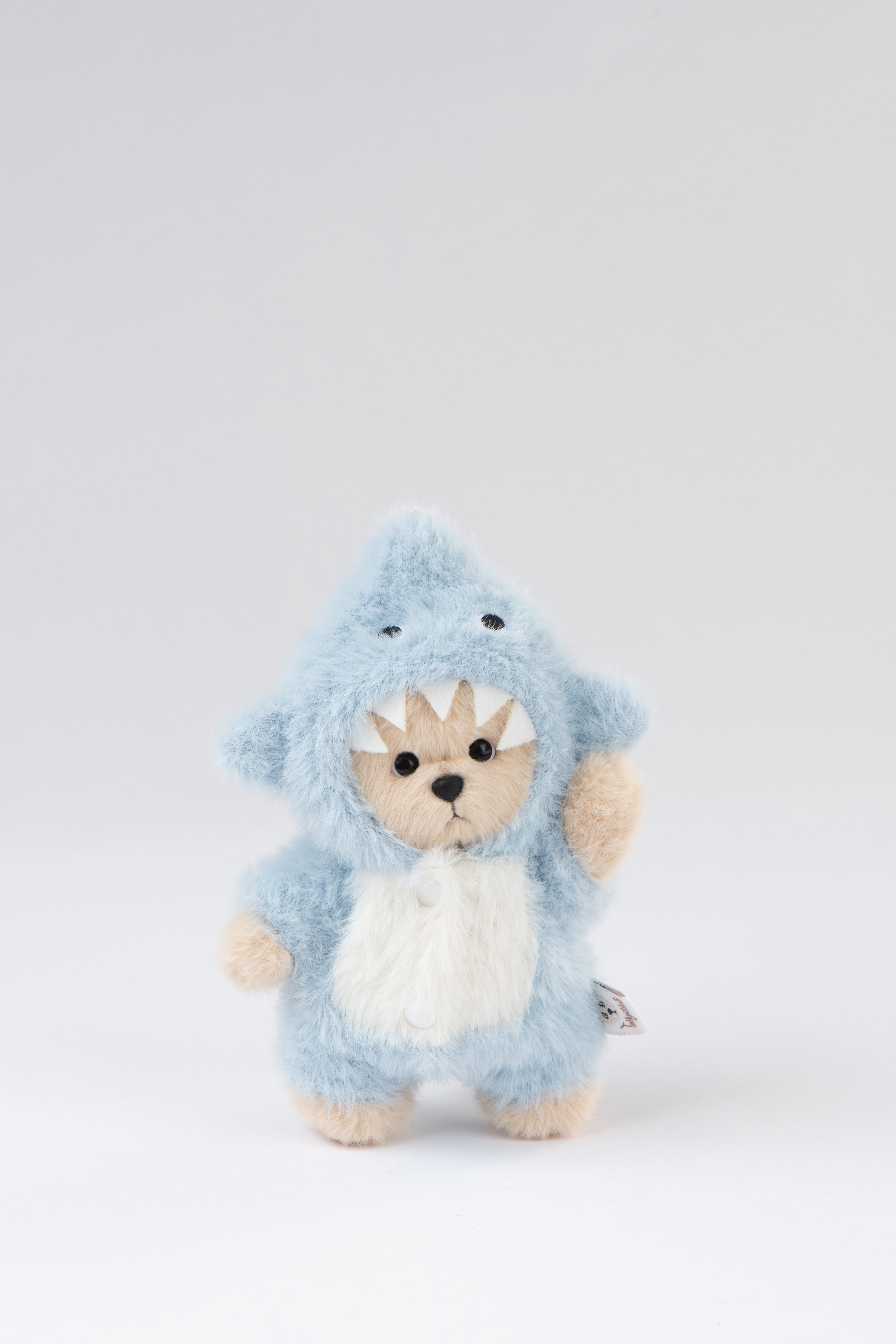 Lina Bear Shark with Keychain - Milk Tea (15cm)