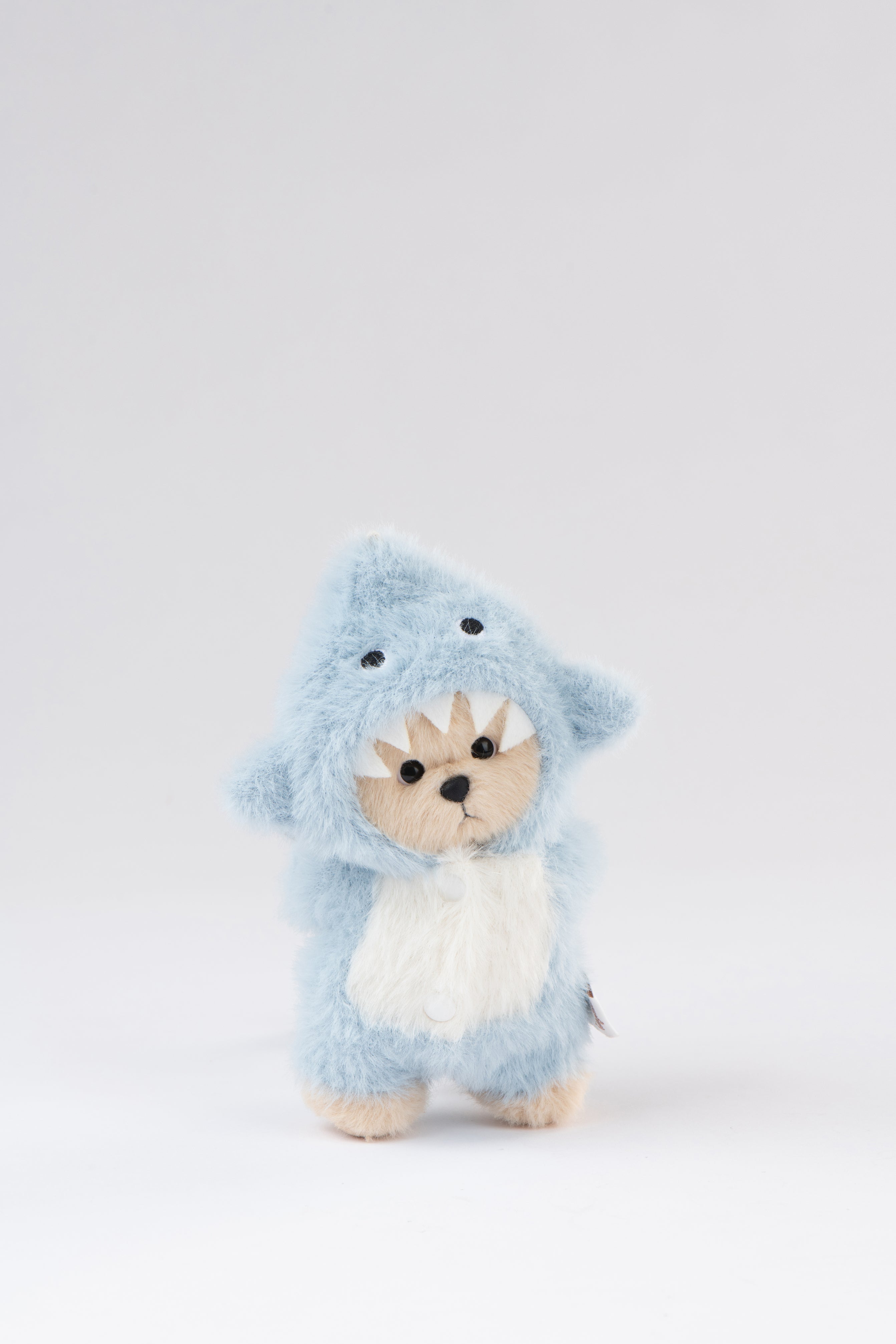Lina Bear Shark with Keychain - Milk Tea (15cm)