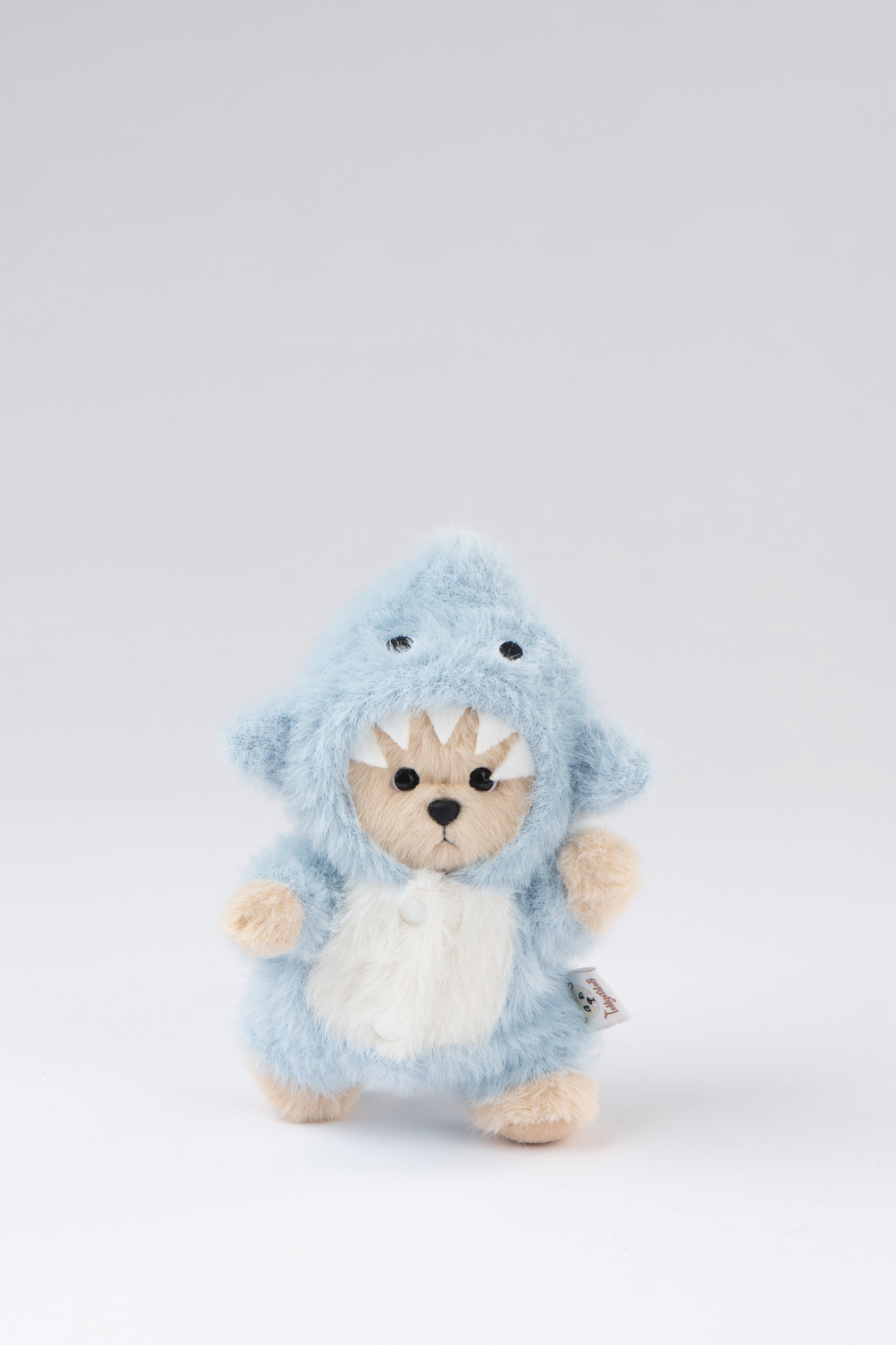 Lina Bear Shark with Keychain - Milk Tea (15cm)