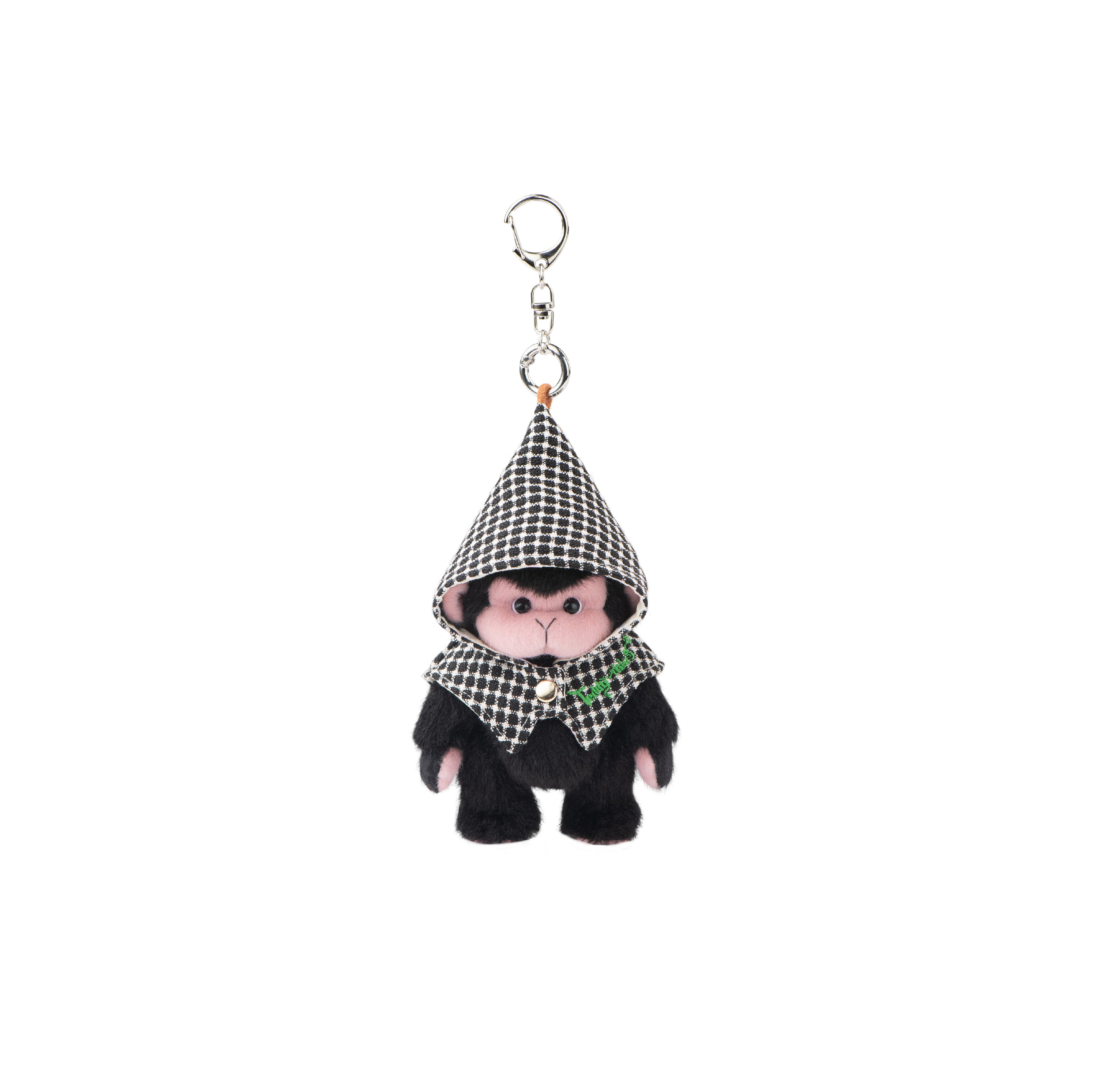 Lina Monkey Black Cloak with Keychain - Black/Pink (12cm)