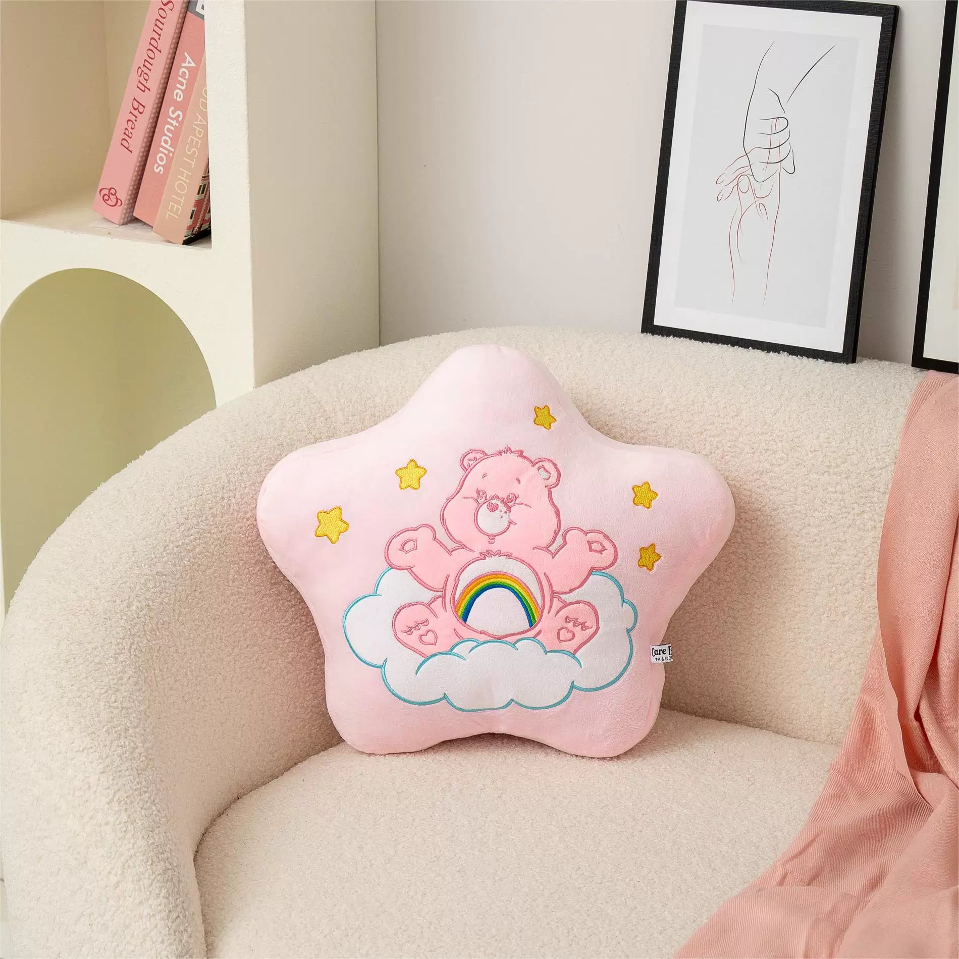 AFGH Star Pillow - Cheer Bear Pink
