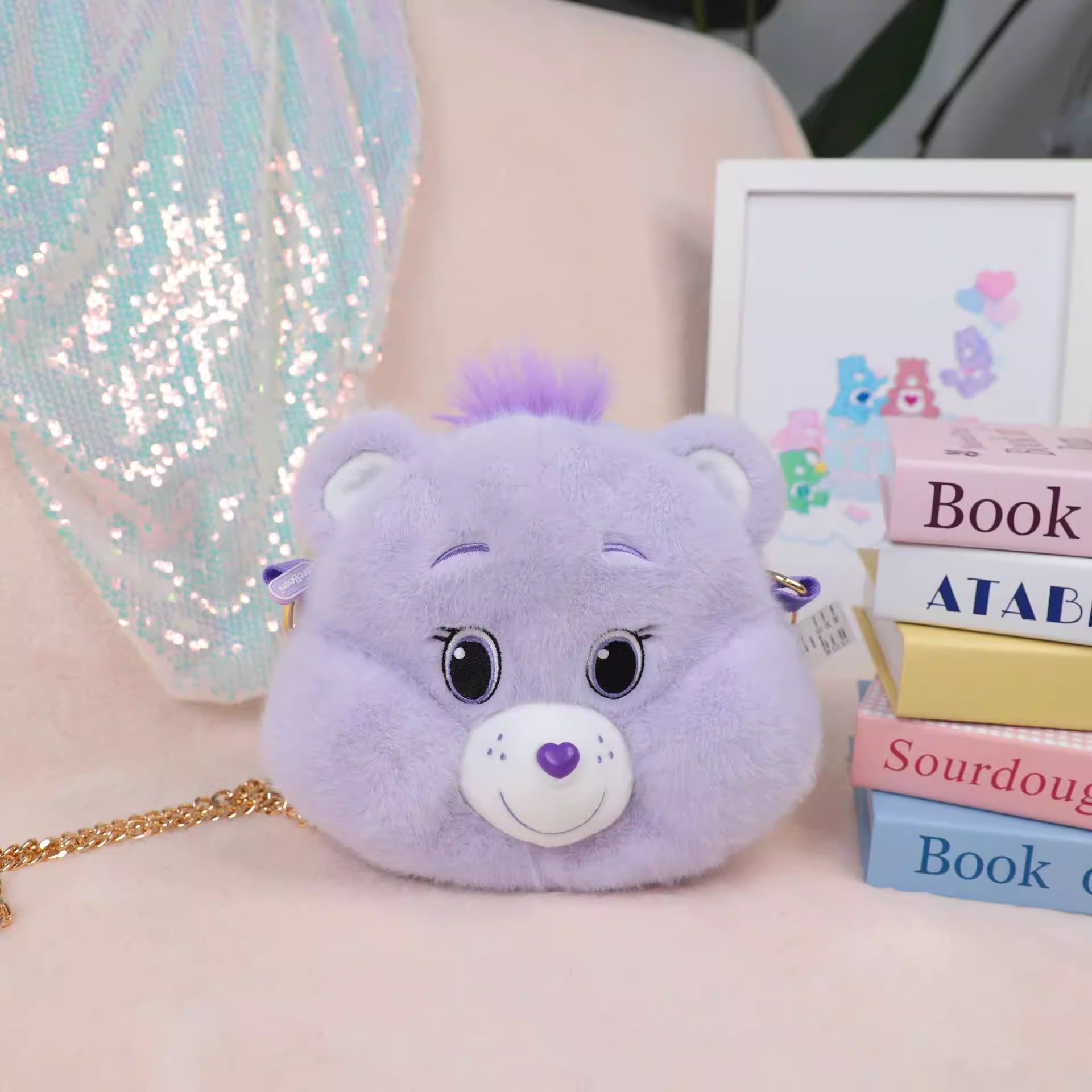 Plush Head Crossbody Bag - Share Bear