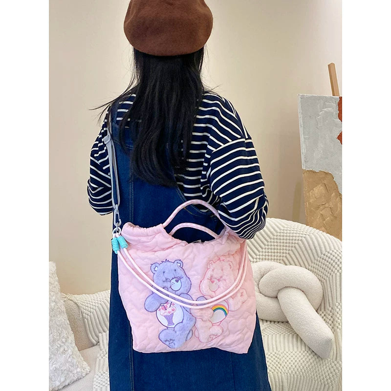 Crossbody Handbag - Quilted Pink