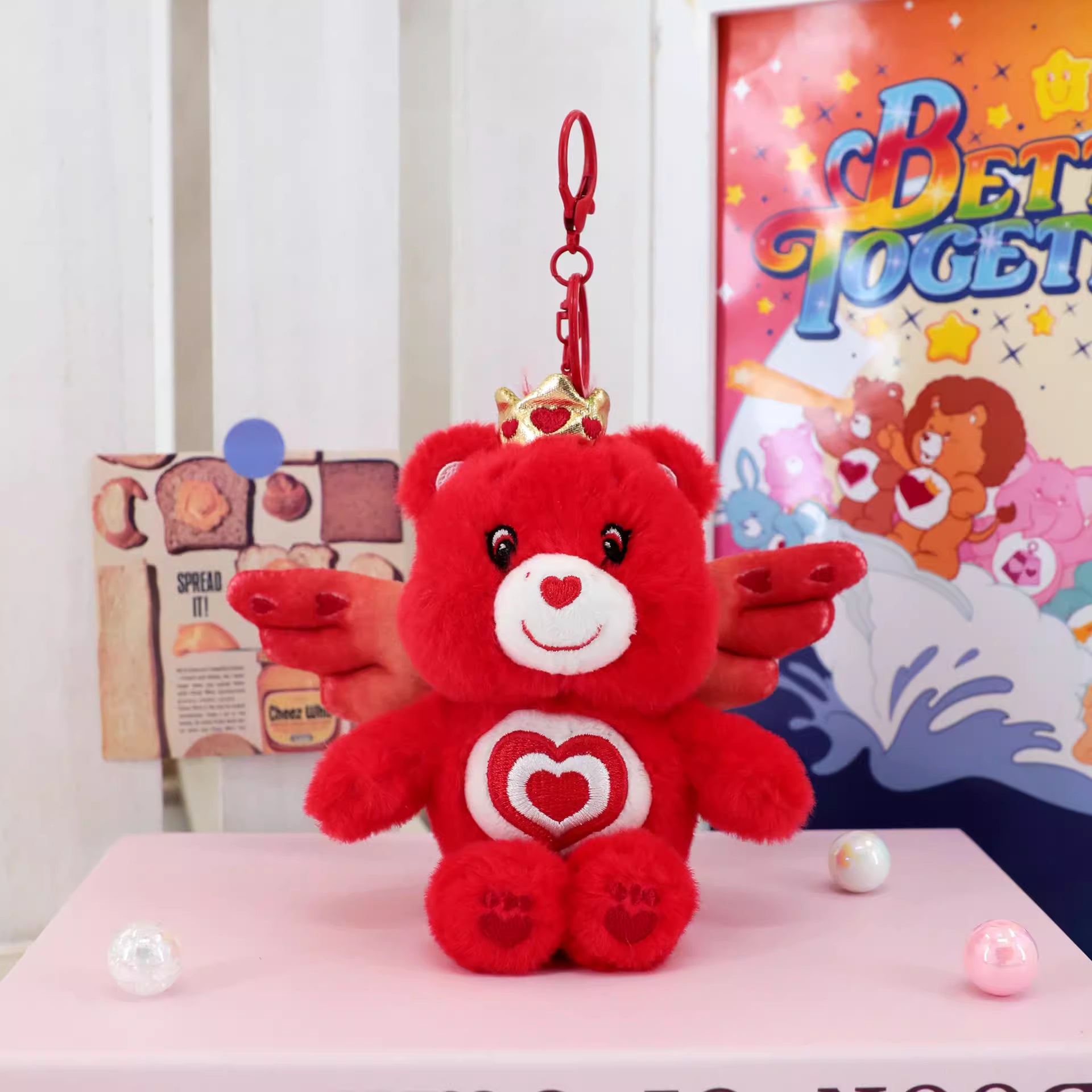 Angel Wings Plush Charm (15cm) - All My Heart Bear