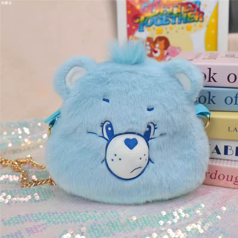Fluffy Crossbody Bag - Grumpy Bear