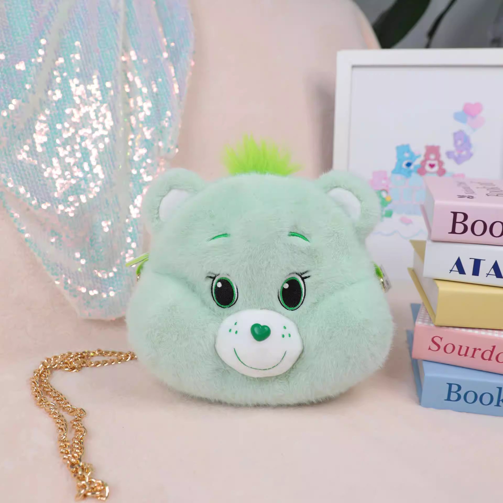 Plush Head Crossbody Bag - Good Luck Bear