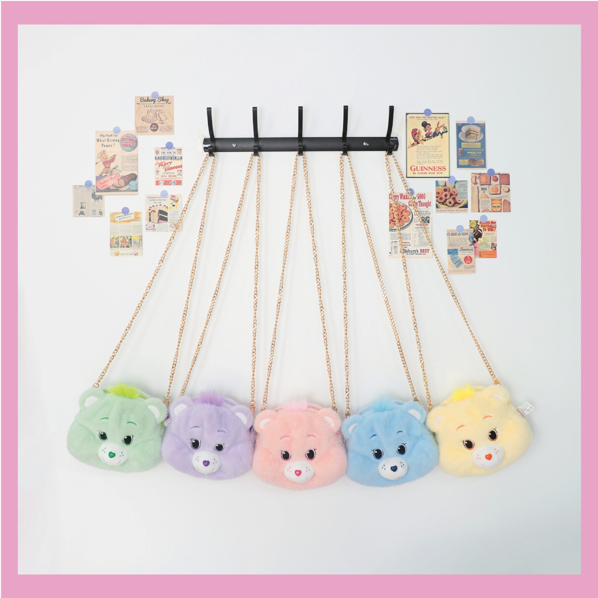 Plush Head Crossbody Bag - Good Luck Bear