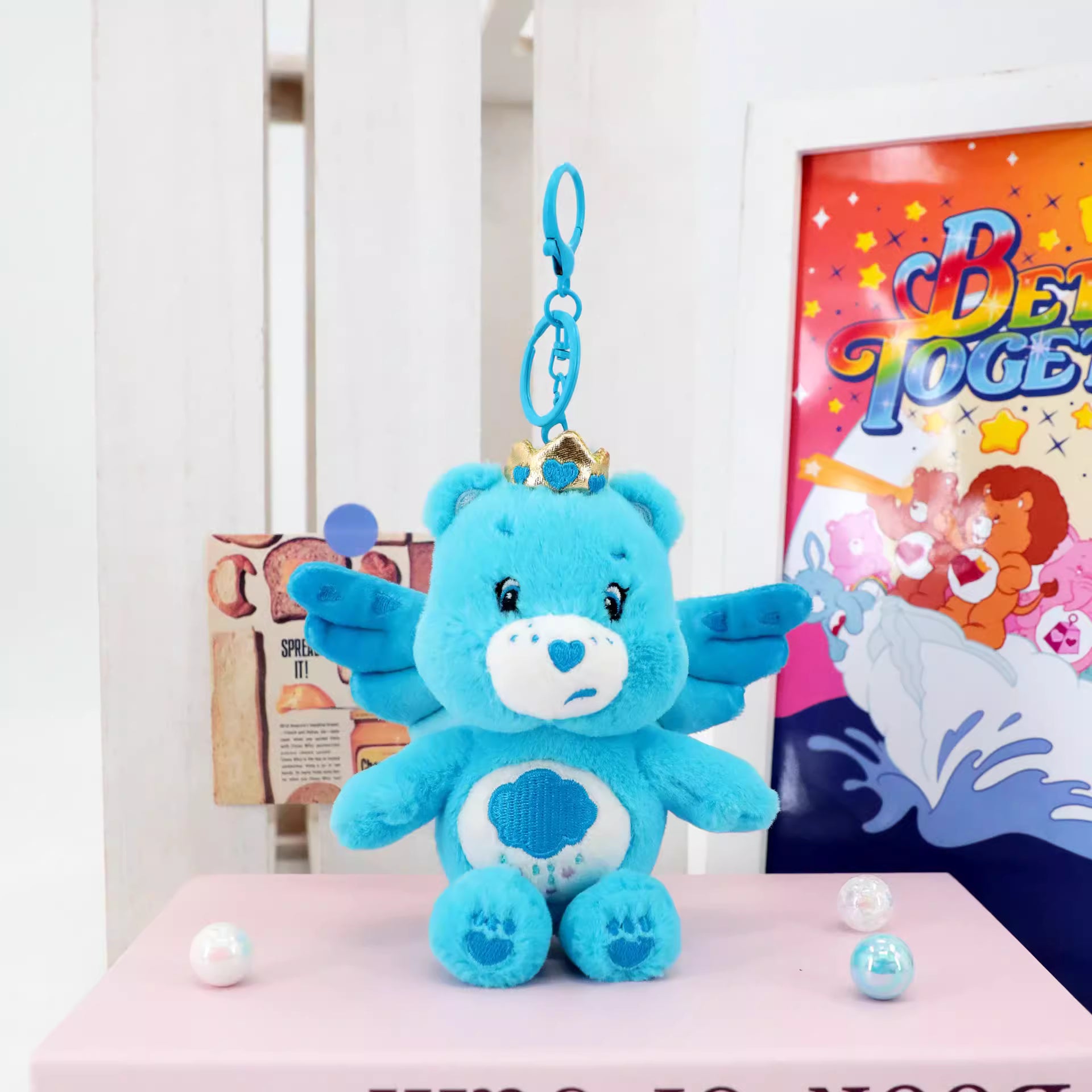 Angel Wings Plush Charm (15cm) - Grumpy Bear
