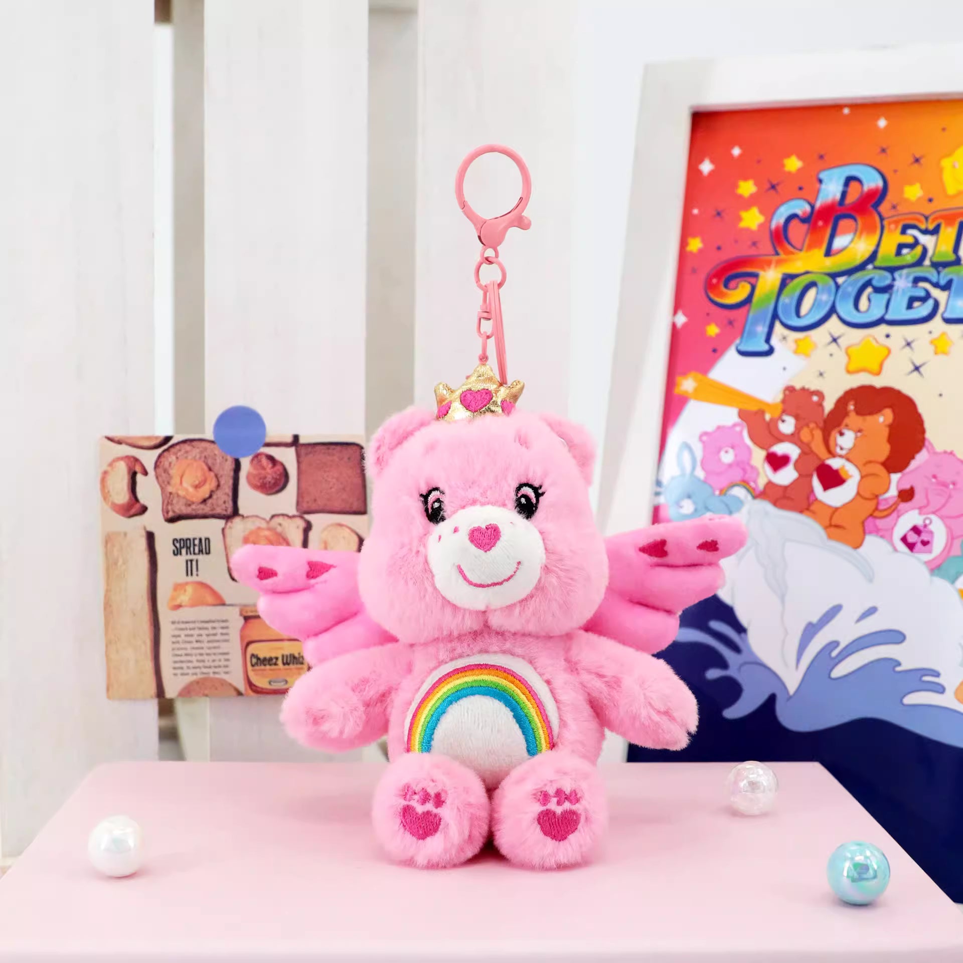 Angel Wings Plush Charm (15cm) - Cheer Bear
