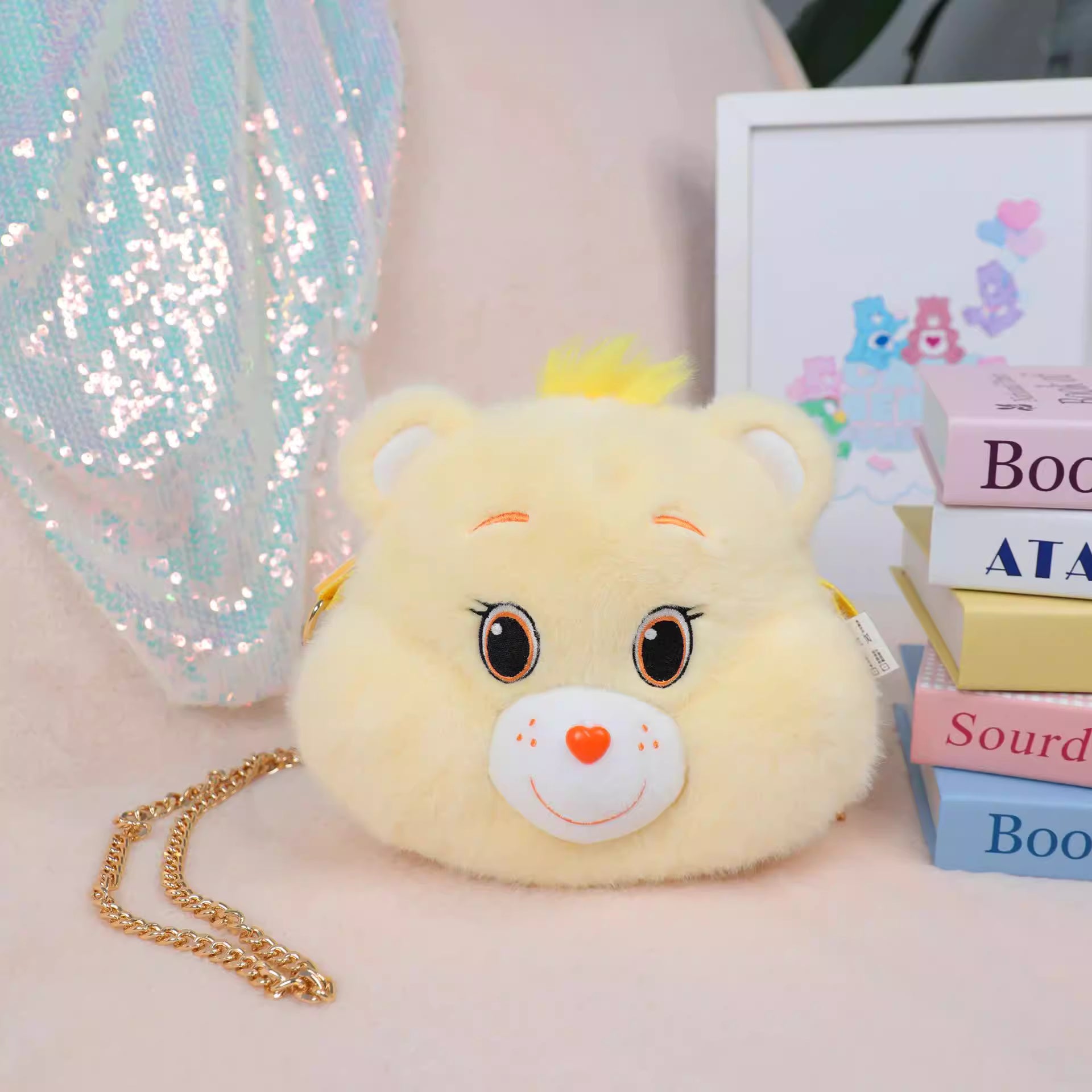 Plush Head Crossbody Bag - Funshine Bear
