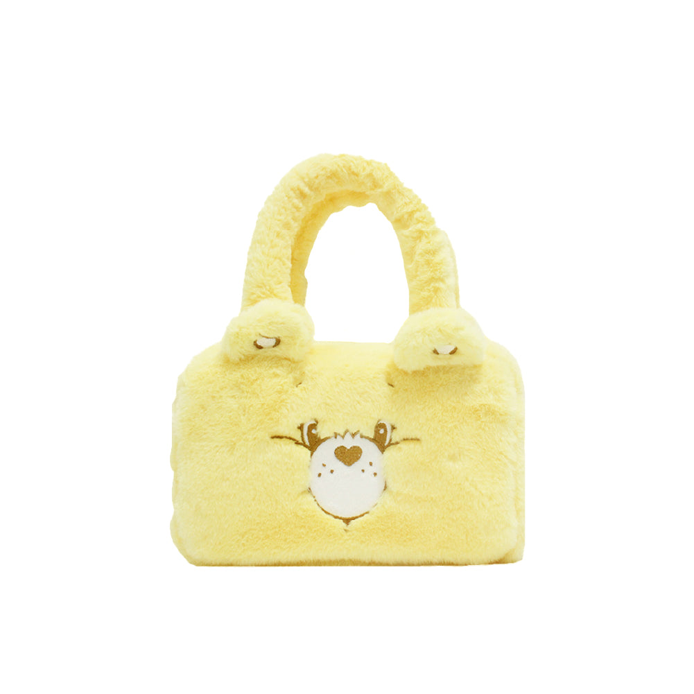 Embroidery Fluffy Handbag - Funshine Bear
