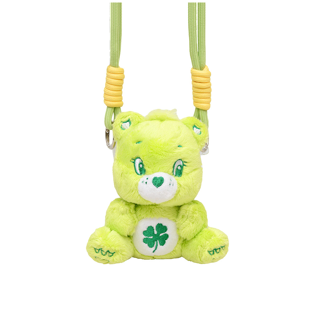 Sitting Plush Phone Holder with Lanyard -  Good Luck Bear