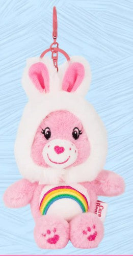 Bunny-Ear Hood Plush Charm (15cm) - Cheer Bear