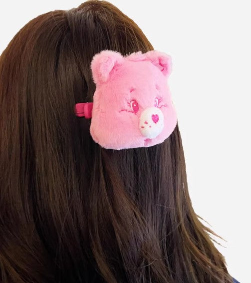 Plush Hairpin - Pink