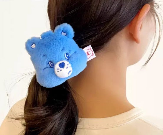 Plush Hair Band Tie - Blue