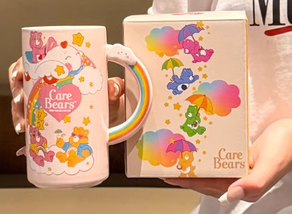 Rainbow Ceramic Mug - Pink