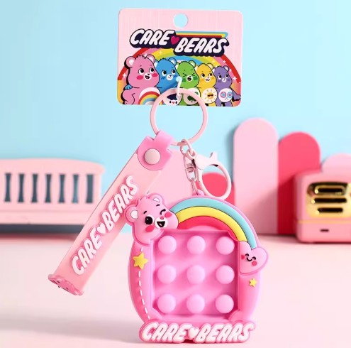 Push Pop Fidget Keychain - Cheer Bear