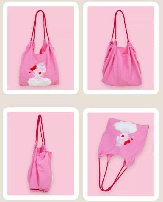 Drawstring Shoulder Bag - Pink