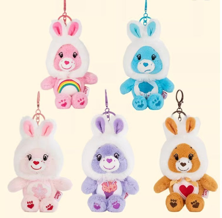 Bunny-Ear Hood Plush Charm (15cm) - Tenderheart Bear