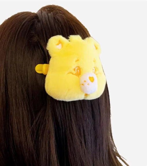 Plush Hairpin - Yellow