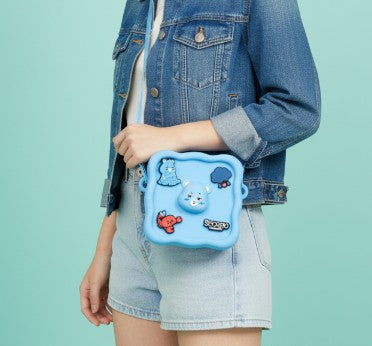 Magic Square Crossbody Bag - Scorpio Grumpy Bear