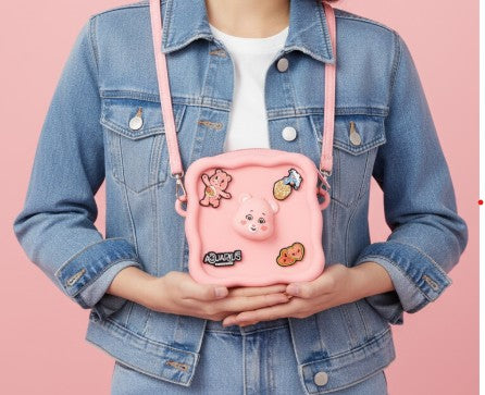 Magic Square Crossbody Bag - Aquarius Love-a-Lot Bear