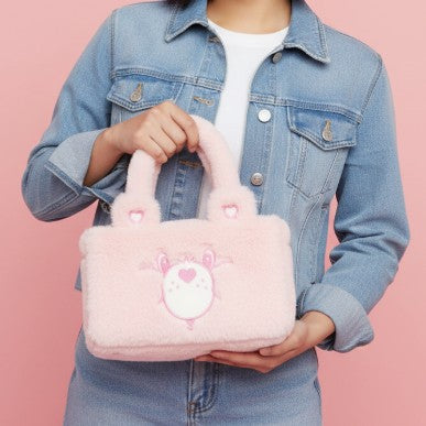 Embroidery Fluffy Handbag - Love-a-Lot Bear